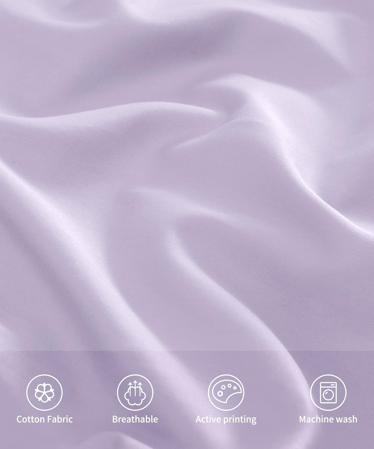 Warmstar Cotton Pillow Cases Queen Size Set of 2, 600 Thread Count Pillowcases 20x30 Inches, Soft Long Staple Cotton Pillowcases Breathable with Envelope Closure,Lavender