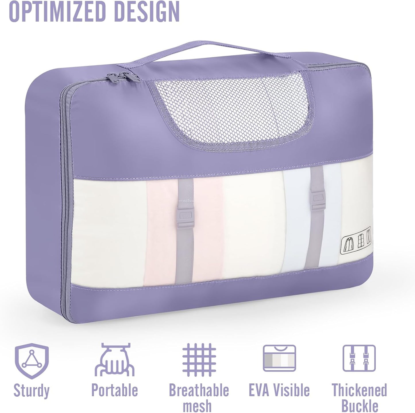 Veken 10 Set Packing Cubes for Travel Essential, Suitcase Organizer Bags in 4 Sizes, Carry-On Luggage Accessories with Large Laundry & Hanging Toiletry Bag, Must-Have for Airplane, Road Trip & Camping