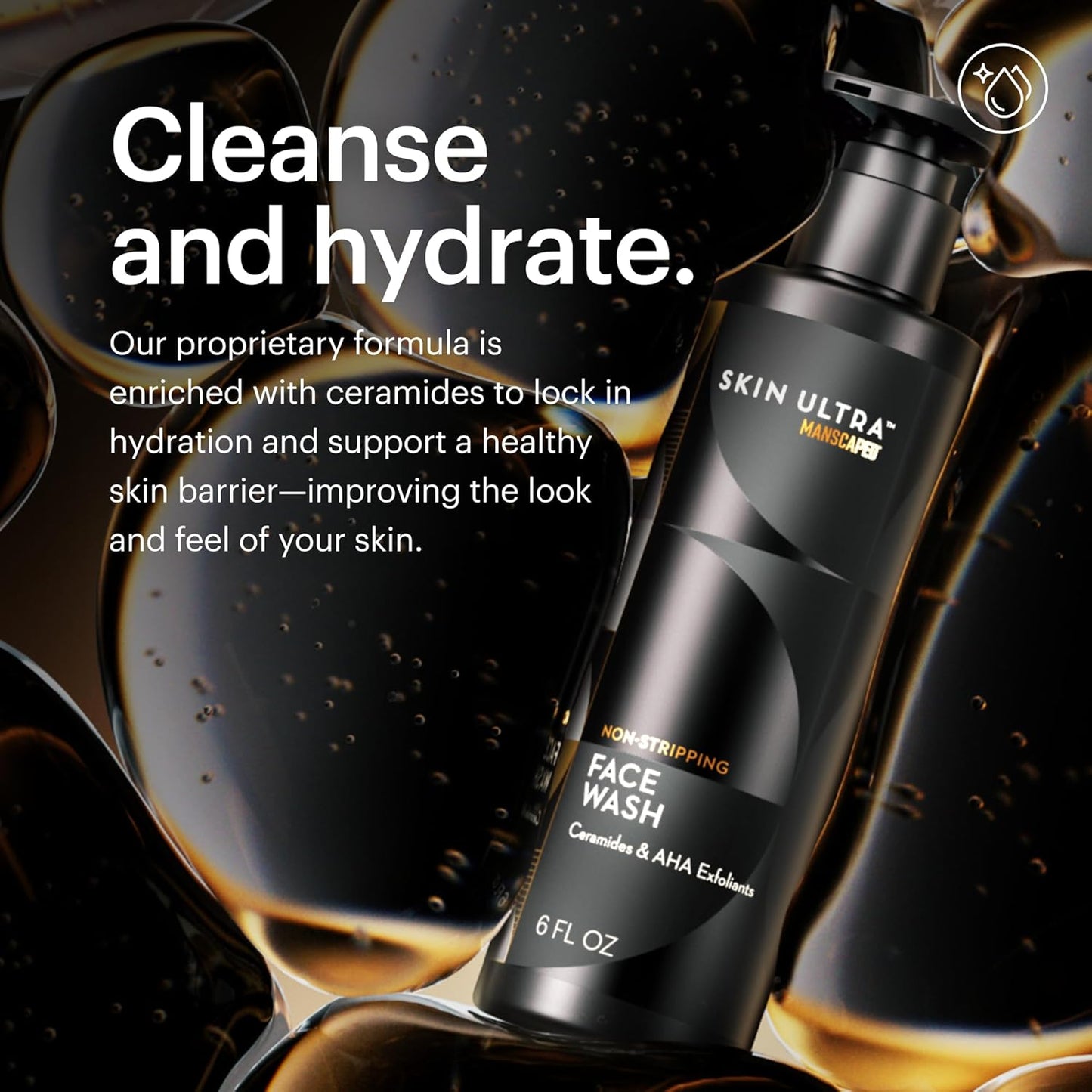 MANSCAPED® Skin Ultra™ Daily Regimen - Men's Skincare Routine Essentials with Face Wash, Face Moisturizer & Brightening Serum Formulated with A Ceramide Complex for Cleansing, Exfoliating & Hydration