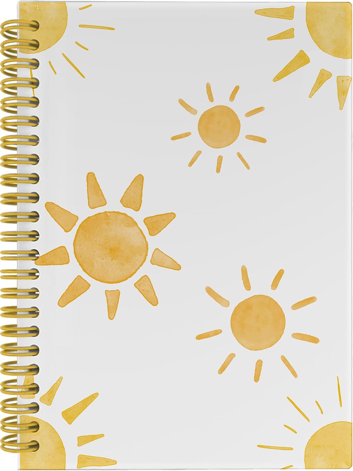 Boho Yellow Sun Sunshine Notebook Journal, Sunshine Gifts for Women, Cute Notebooks for Office, Notebooks for Work Note Taking, Spiral Notebook 5.5x8.3 with 164 Pages