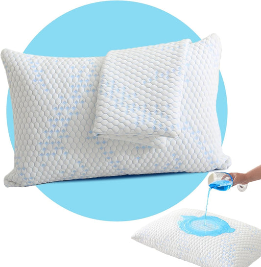 Pillow Protector(2 Pack) Standard, Waterproof Pillowcase with Zipper, Breathable, Soft Pillow Cover for Better Sleep, Machine Washable