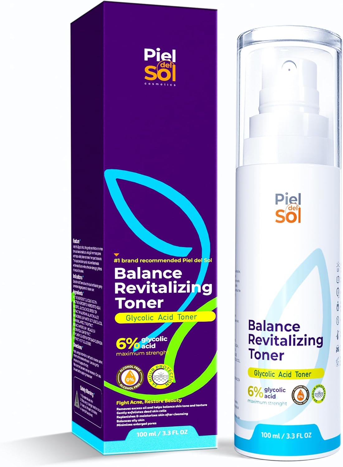 Alcohol-Free Facial Toner for Exfoliation, Intensive Hydration with Natural Antioxidants for Skin Regeneration, Ideal for All Skin Types, and Soothing & Revitalizing Face Toner 100ml.