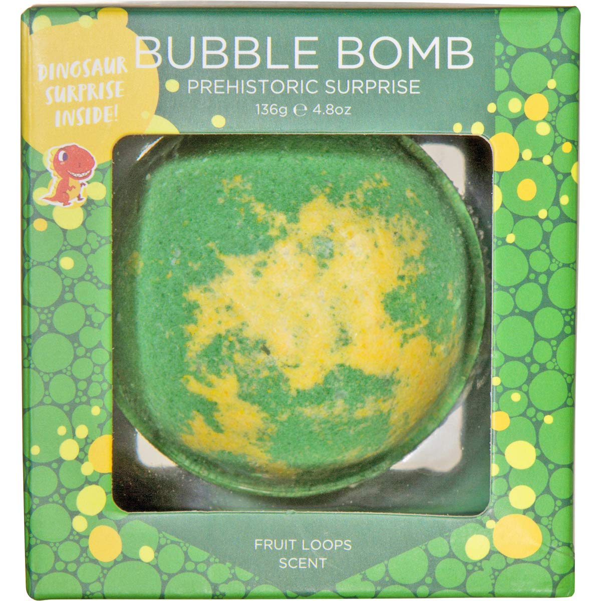 Dinosaur Bath Bombs for Kids and Toddlers with Surprise Toys Inside - Incredible Scents, USA Made, Safe Ingredients, Won't Stain Tub, 1 Pack for Boys and Girls Bubble Treats by Two Sisters
