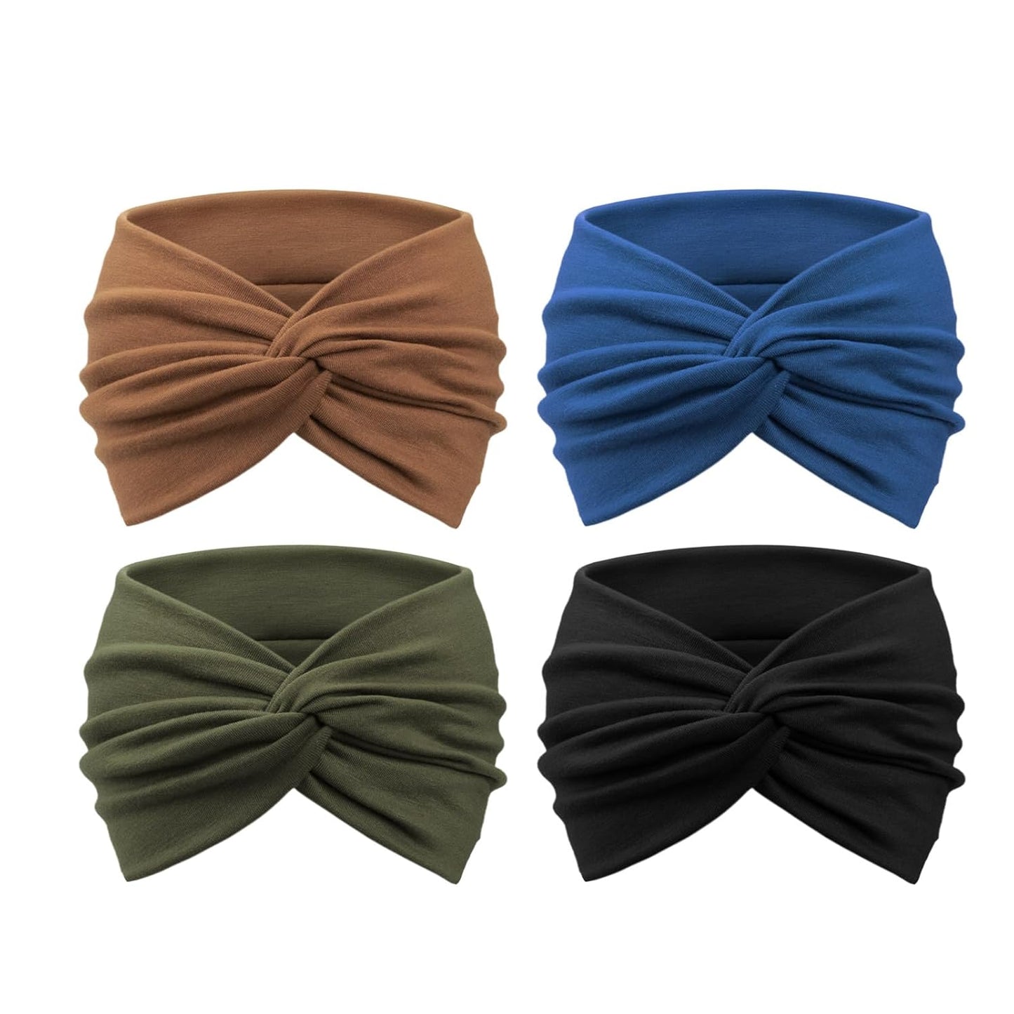 Extra Wide Headbands for Women Large Turban Headband Non Slip Boho Elastic Hairband Hair Twisted Knot Head Bands Accessories