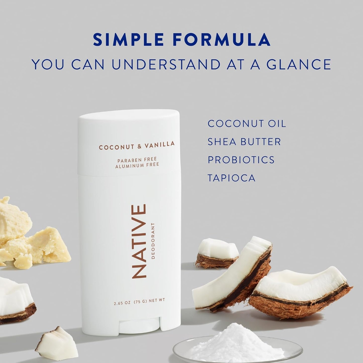 Native Deodorant Contains Naturally Derived Ingredients, 72 Hour Odor Control | Deodorant for Women and Men, Aluminum Free with Baking Soda, Coconut Oil and Shea Butter | Classic (3-pack)