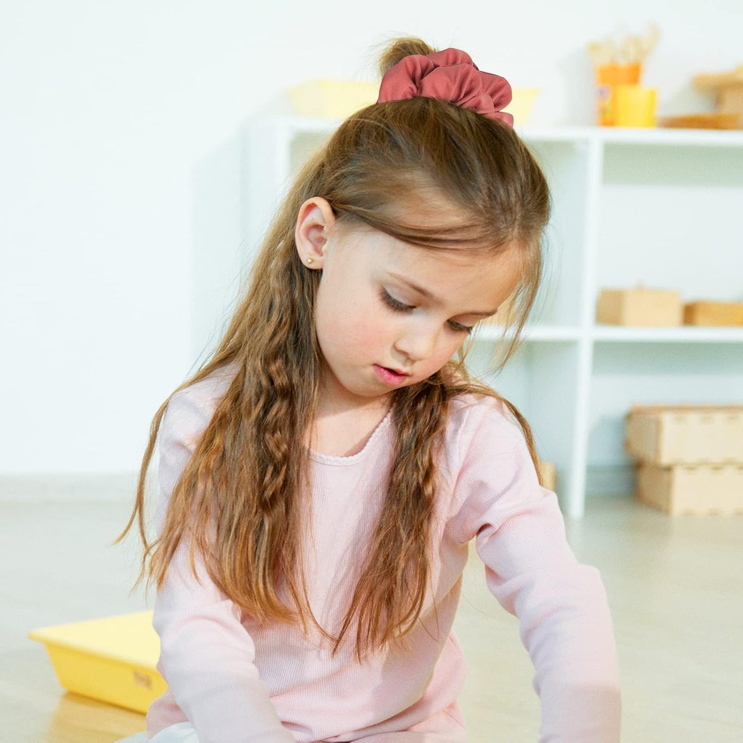 Lolalet Scrunchies for Women, Satin Hair Scrunchies Softer Than Silk Hair Ties for Hair Sleep, Big Scrunchy Ponytail Holder with Elastic Hair Bands for Girls Thick Thin Curly Hair -6 Pack, Style E