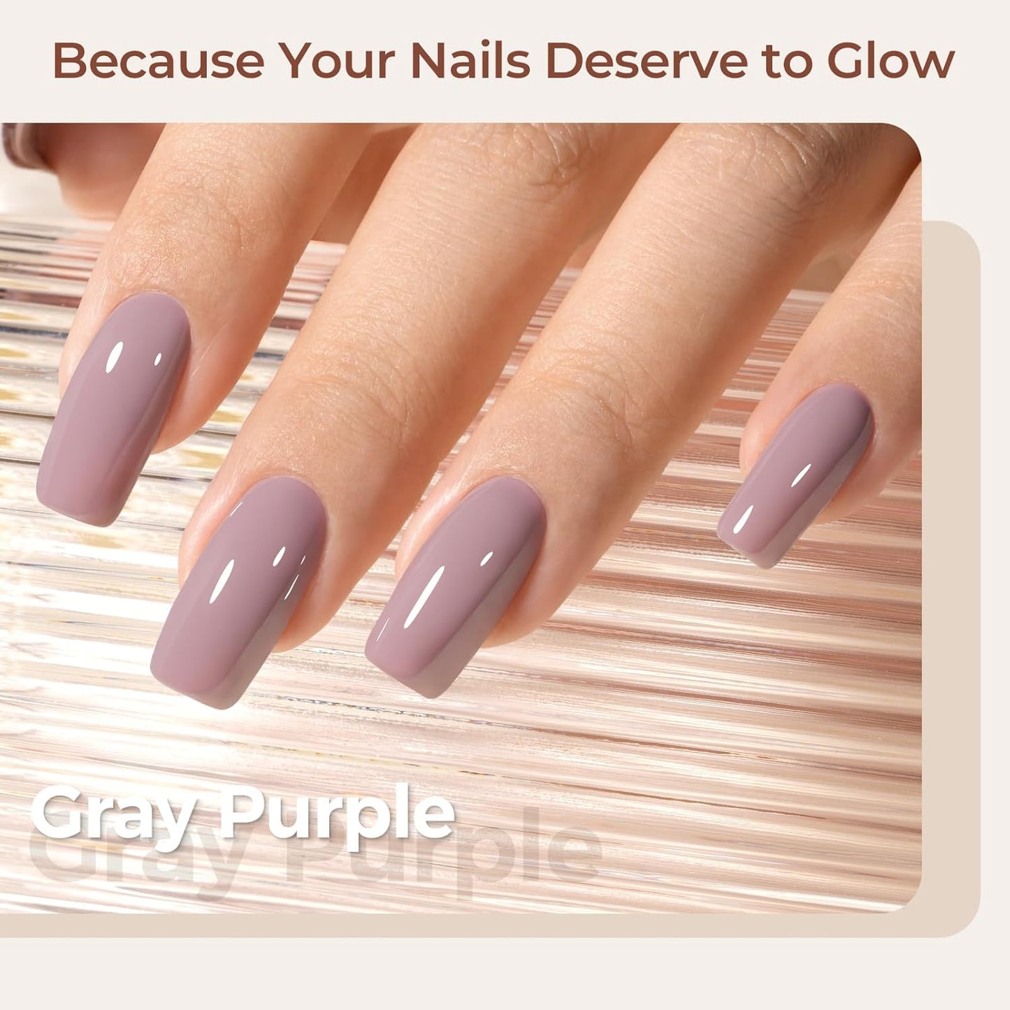 AILLSA Gel Nail Polish Dusty Mauve Jelly Gels Polish Gray Purple Neutral Nude Polish Dark Lavender Nude Natural Color Fall Winter Soak Off U V Gel for Nail Salon at Home 0.51 Fl Oz/GC02