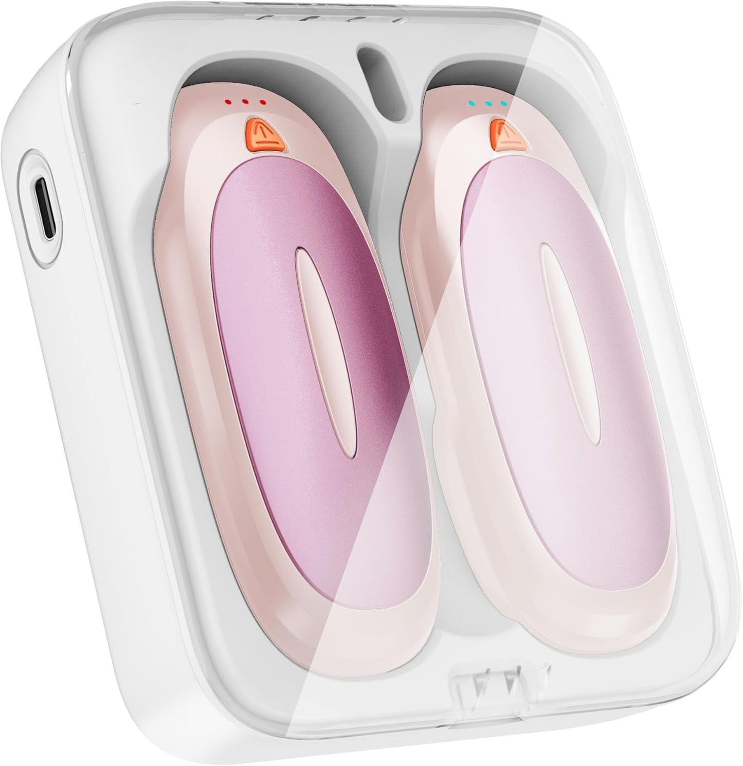 Hand Warmers Rechargeable with 10000mAh Charging Case, 2000mAh Portable Hand Warmers 2 Pack, Reusable Electric Pocket Heater for Hunting, Camping Gear, Outdoors, Gifts