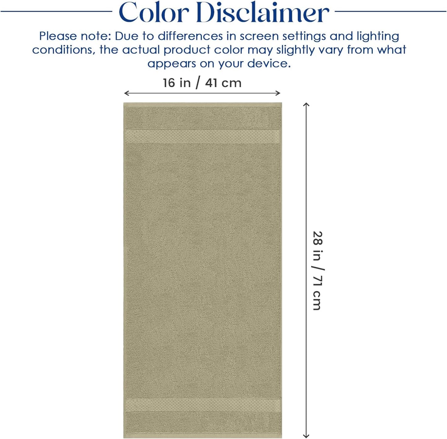 DAN RIVER 6-Pack Premium Hand Towels (16x28 Inches) - 100% Cotton, Ultra Soft, Lightweight, Highly Absorbent Towels for Bathroom, Spa, Gym, Salon, Hotel, and Travel - 550 GSM – Beige