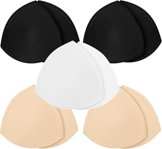 Bra Pad Insert,Removable Sport Bra Cup Triangle Breathable & Reusable Bra Pad for Yoga Bra,Swimsuits,Bikini