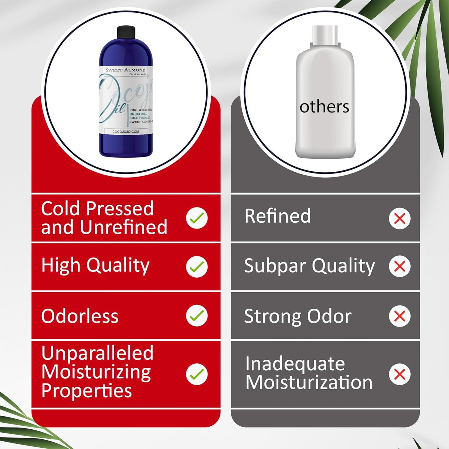 cocojojo Sweet Almond Oil - Face Skin Hair Cold Pressed 32 oz Natural Pure Massage Antioxidant Extra Virgin Unrefined