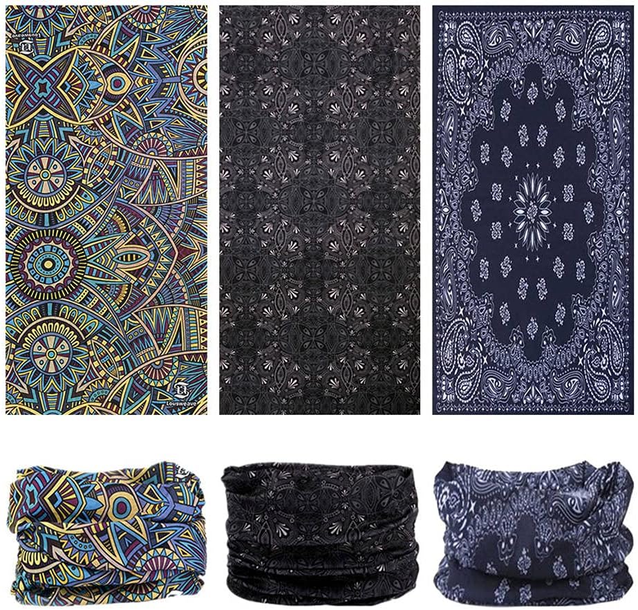 Headband Neck Gaiter Head Wrap Headwear Face Mask Magic Scarf Bandana for Men and Women