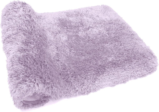 FIFU Bathroom Rugs 17" W x 24" L, Bath Mat for Bathroom, Bedroom, Laundry Room & Kitchen, Non-Slip Rubber Latex Backing, Extra Soft and Absorbent Microfiber Carpet, Machine Washable Rug, Lavender