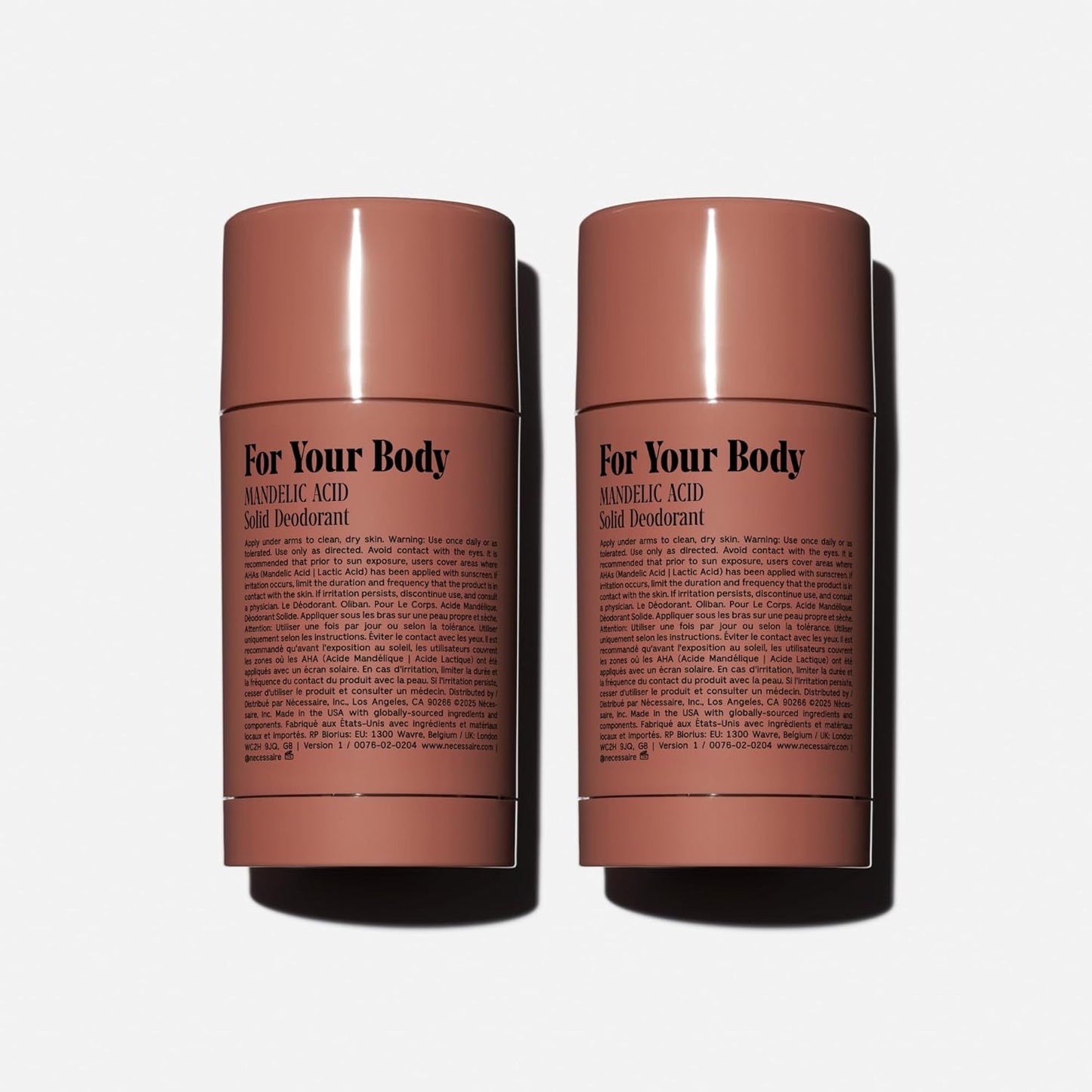 Nécessaire The Deodorant Olibanum | Natural Aluminum Free Deodorant For Women & Men. Extra Strength Treatment with Mandelic Acid. Free of Baking Soda, Ozokerite & Parabens (2x 75 g/2.5 oz)