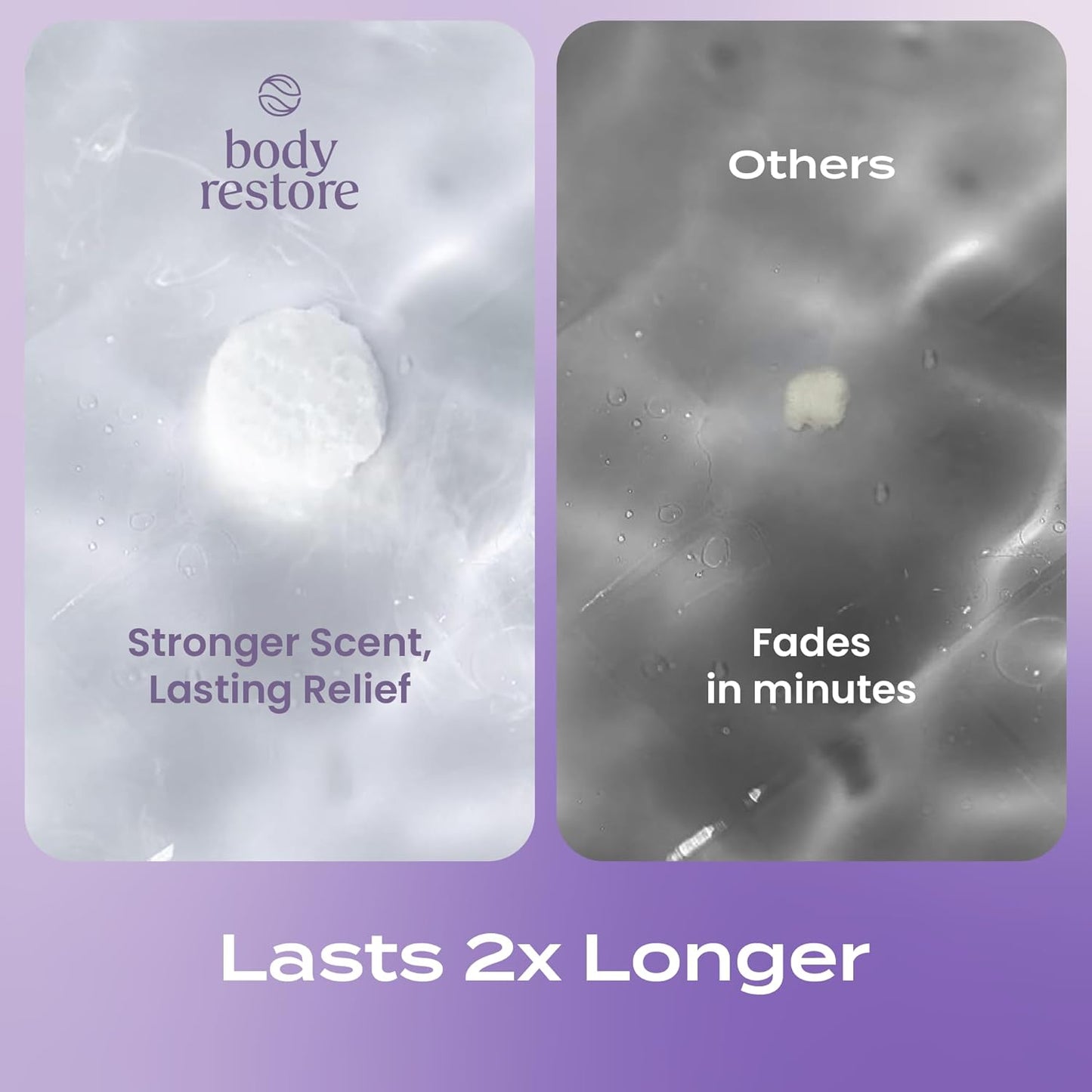 Body Restore Shower Steamers Aromatherapy 15 Pack - Christmas Stocking Stuffers, Birthday Gifts for Women, White Elephant, Relaxation, Self Care for Men - Lavender