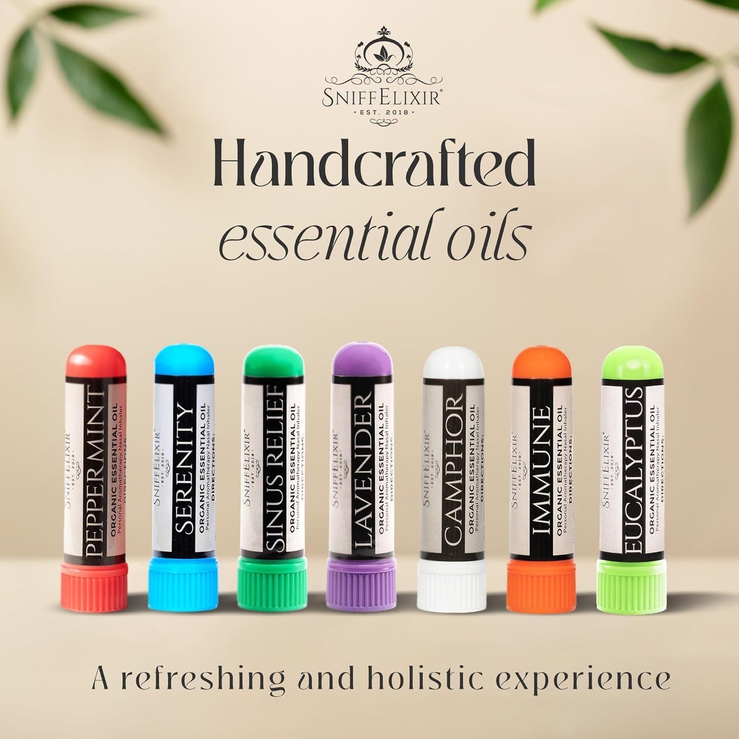 Nasal Inhaler Stick Immune Inhaler, Nose Inhaler Stick, Essential Oil Inhaler, Aromatherapy Nasal Inhaler for Immune Boost, Respiratory Health And Wellness - Portable Nasal Stick Inhaler for Adults