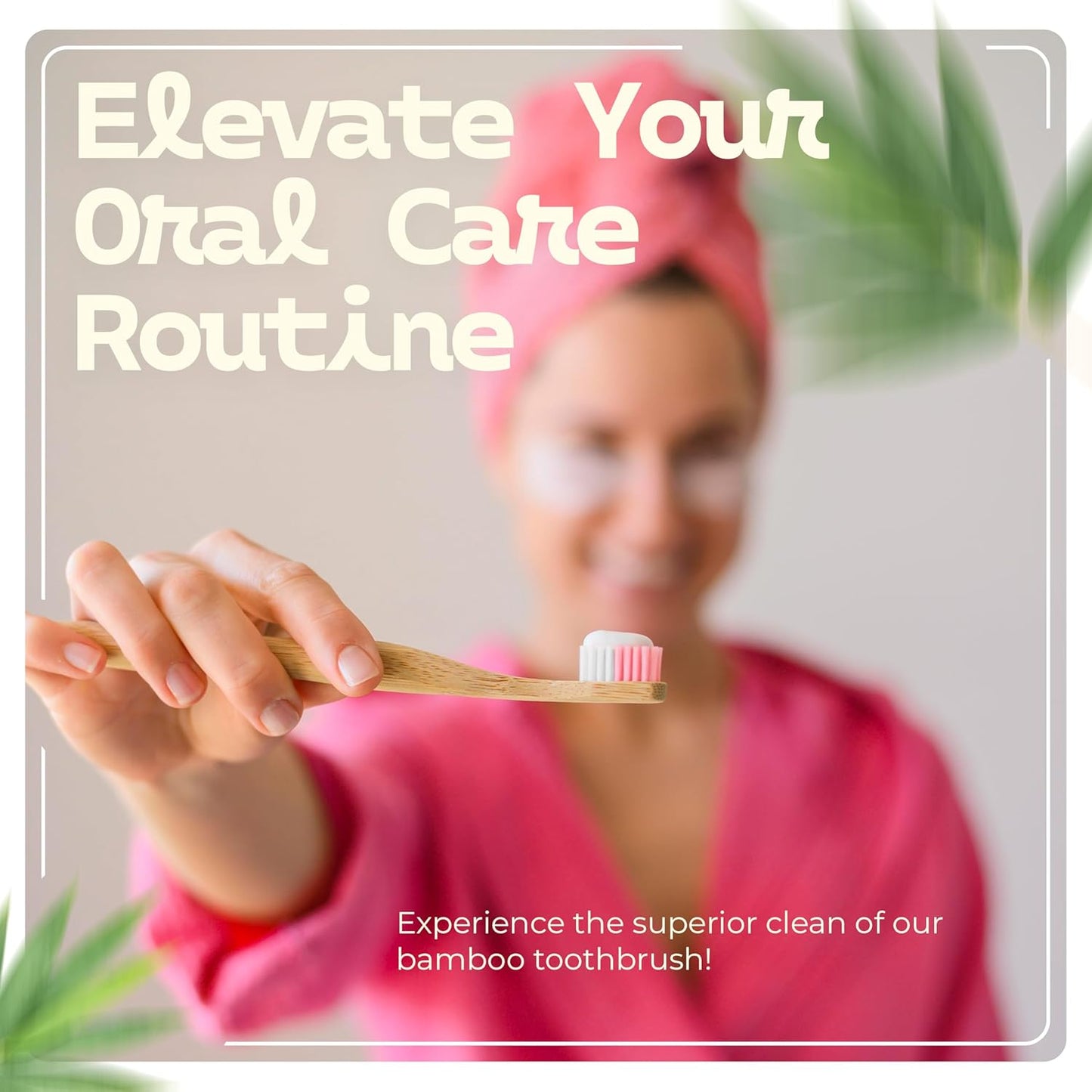 Bamboozle Eco-Friendly Toothbrush for Adults - Sustainable Bamboo Design, Biodegradable & Stylish Oral Care Solution (Blue, Pack of 3)