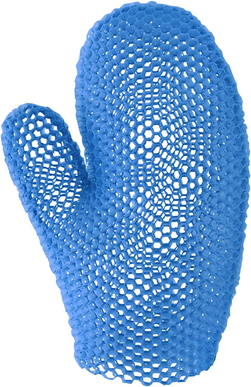 Supracor Spa Bath Mitt Body Exfoliator Face Scrub Sponge, Blue