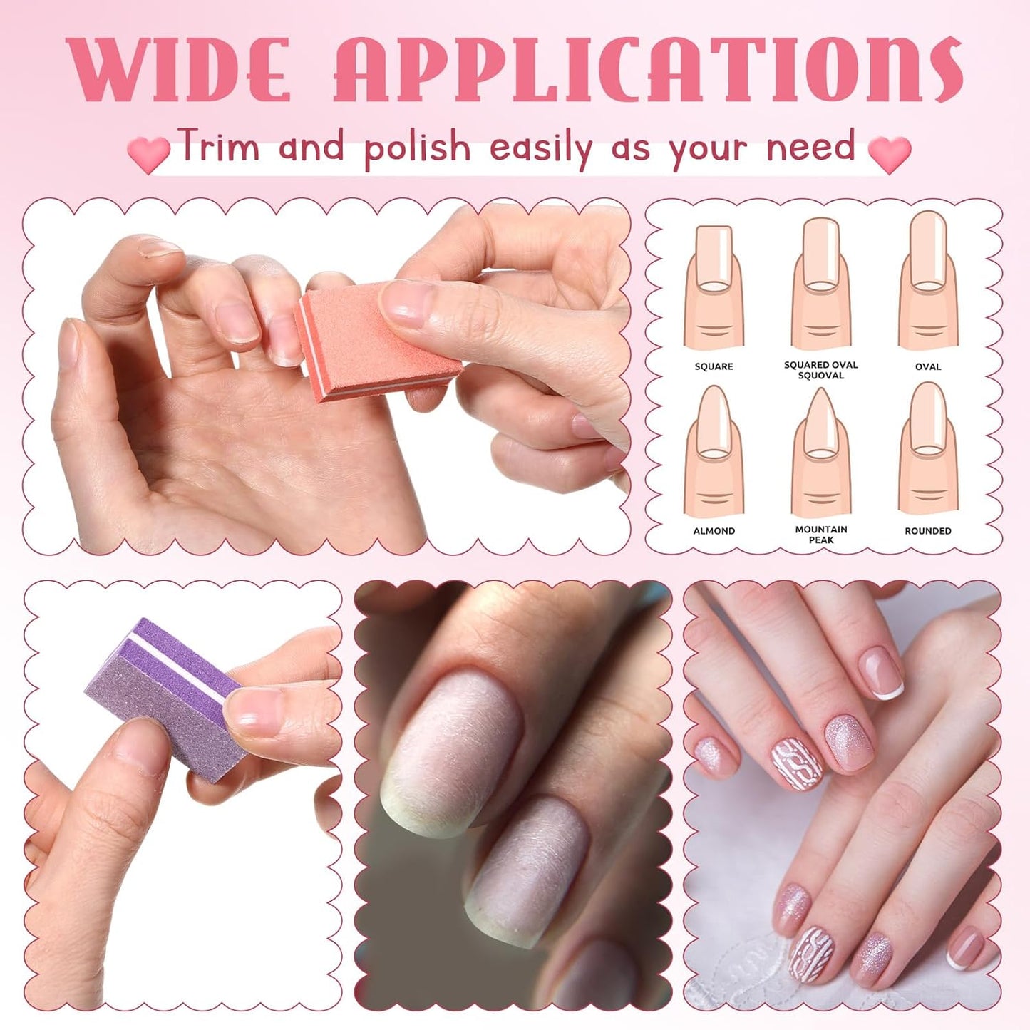 200 Pcs Mini Nail Buffer Blocks Bulk Sponge Double Sided Buffing Sanding Block Manicure Tools Bulk Nail File for Acrylic Nails and Natural Nails (100/180,80/100,180/240,60/100,Multicolor)