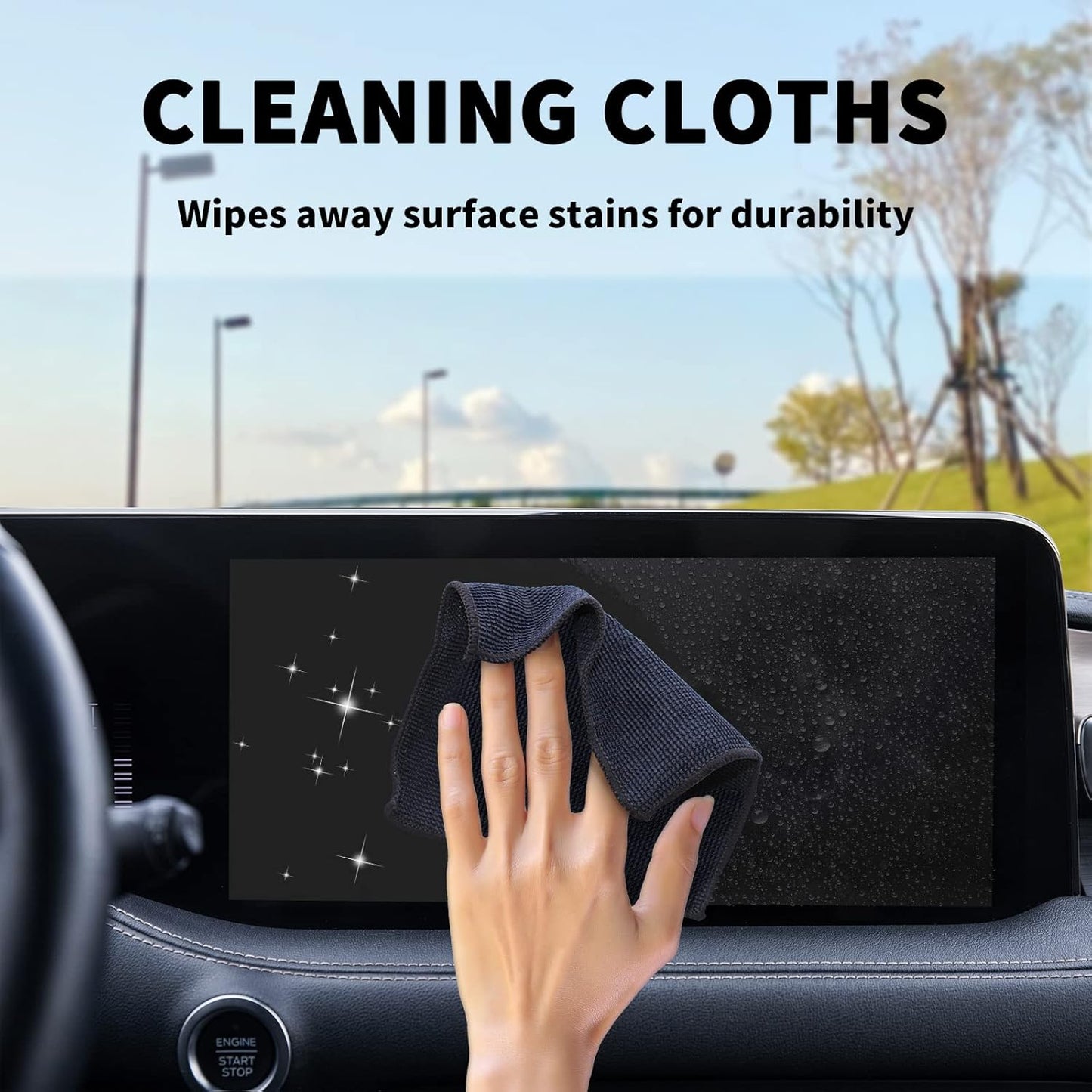 Car Screen Cleaner, Car Touch screen cleaner for Tesla, Screen Cleaner for Car Display, EV Car Screen Cleaner Spray and Wipe, Screen Cleaner Kit for Dashboard, laptop, Monitor