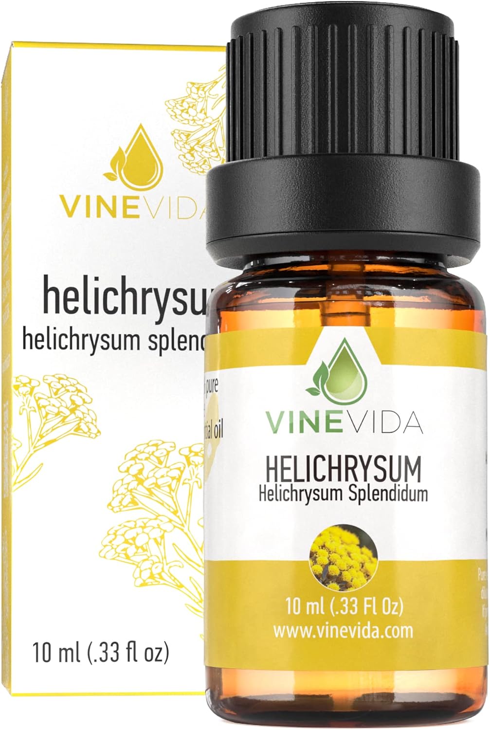 VINEVIDA Helichrysum Essential Oil 10 mL - Pure, Undiluted Helichrysum Oil for DIY Candle Scents and Soapmaking - Safe for Skin