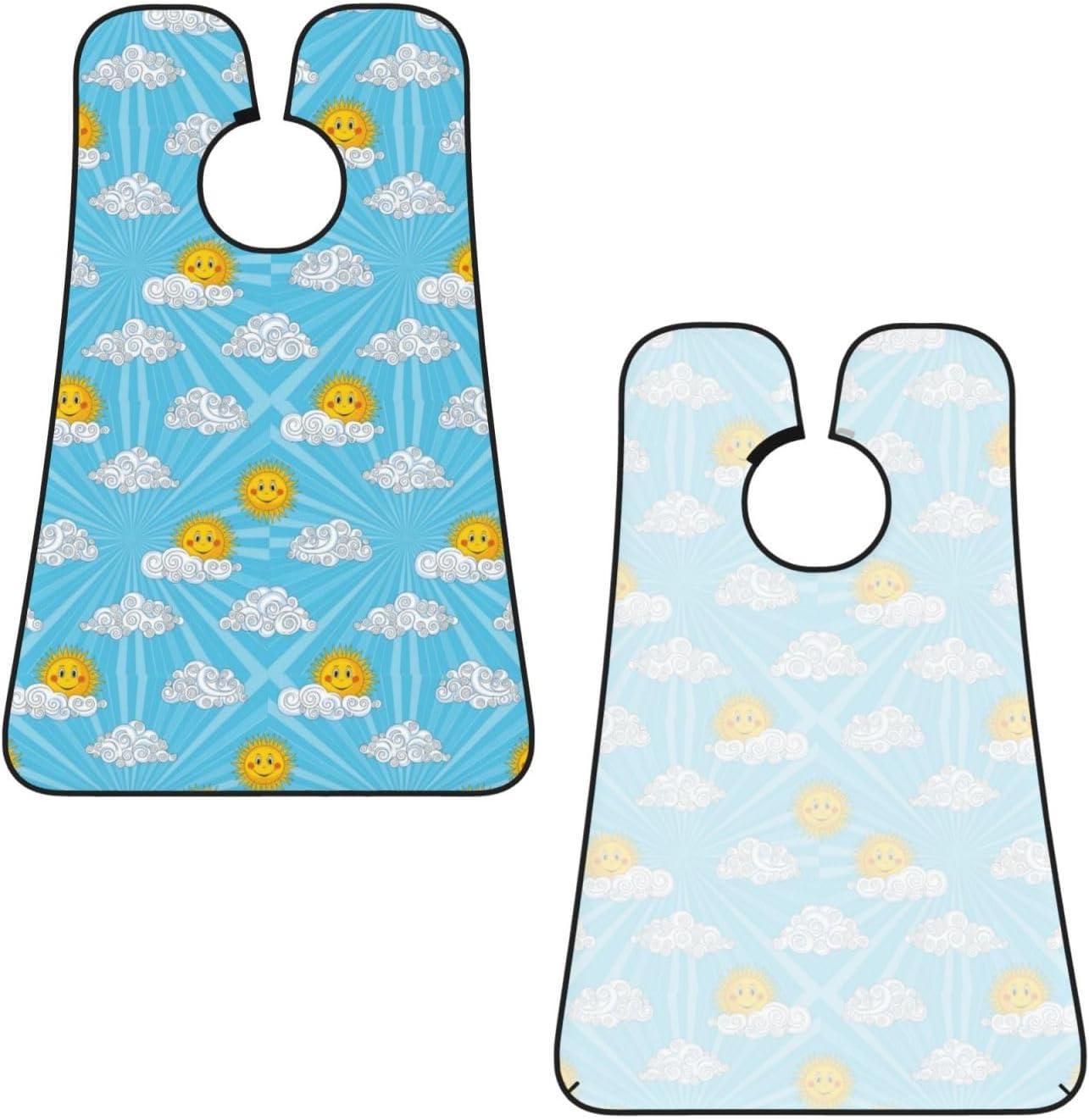 Adjustable Non-Stick Beard Apron, Hair Catcher Cape for Shaving Grooming, Waterproof with Suction Cups Men, Hippie Boho Style Sun Art Shave Bib