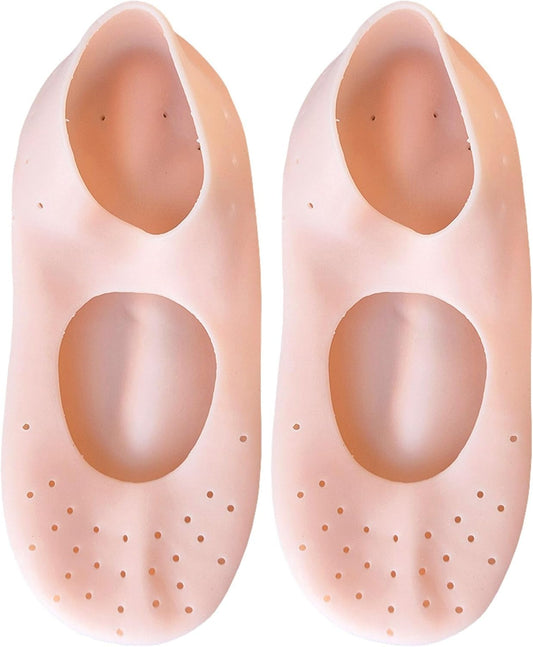 Moisturizing Gel Socks - Hydrating Spa Treatment for Soft, Smooth Feet, Ideal for Dry, Cracked Heels and Rough Skin (Large, 1 Pair)