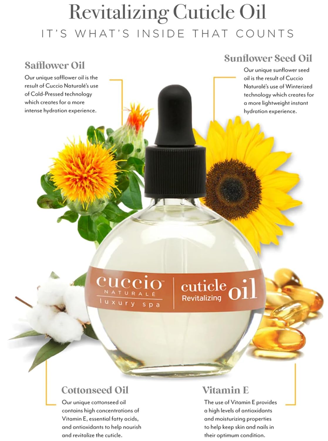Cuccio Naturale Revitalizing - Hydrating Oil For Repaired Cuticles Overnight - Remedy For Damaged Skin And Thin Nails - Paraben And Cruelty-Free Formula - Vanilla Bean And Sugar - 2.5 Oz