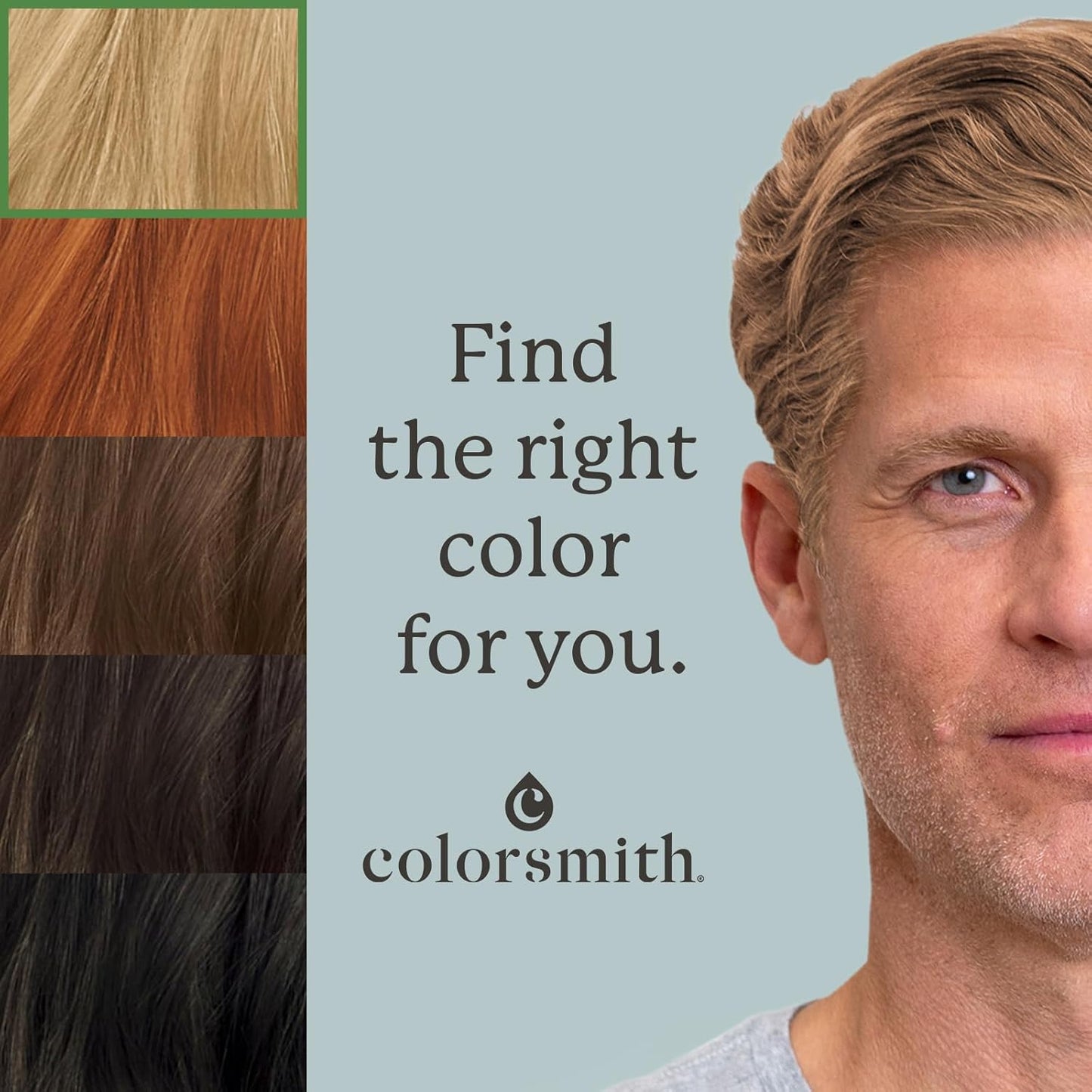 Hair & Beard Color for Blending Grays 2 pack - Dark Ash Blonde - Ammonia-Free Complete Men’s At-home Beard & Hair Dye Kit, Professional-grade Demi-Permanent Hair Color (7.1)