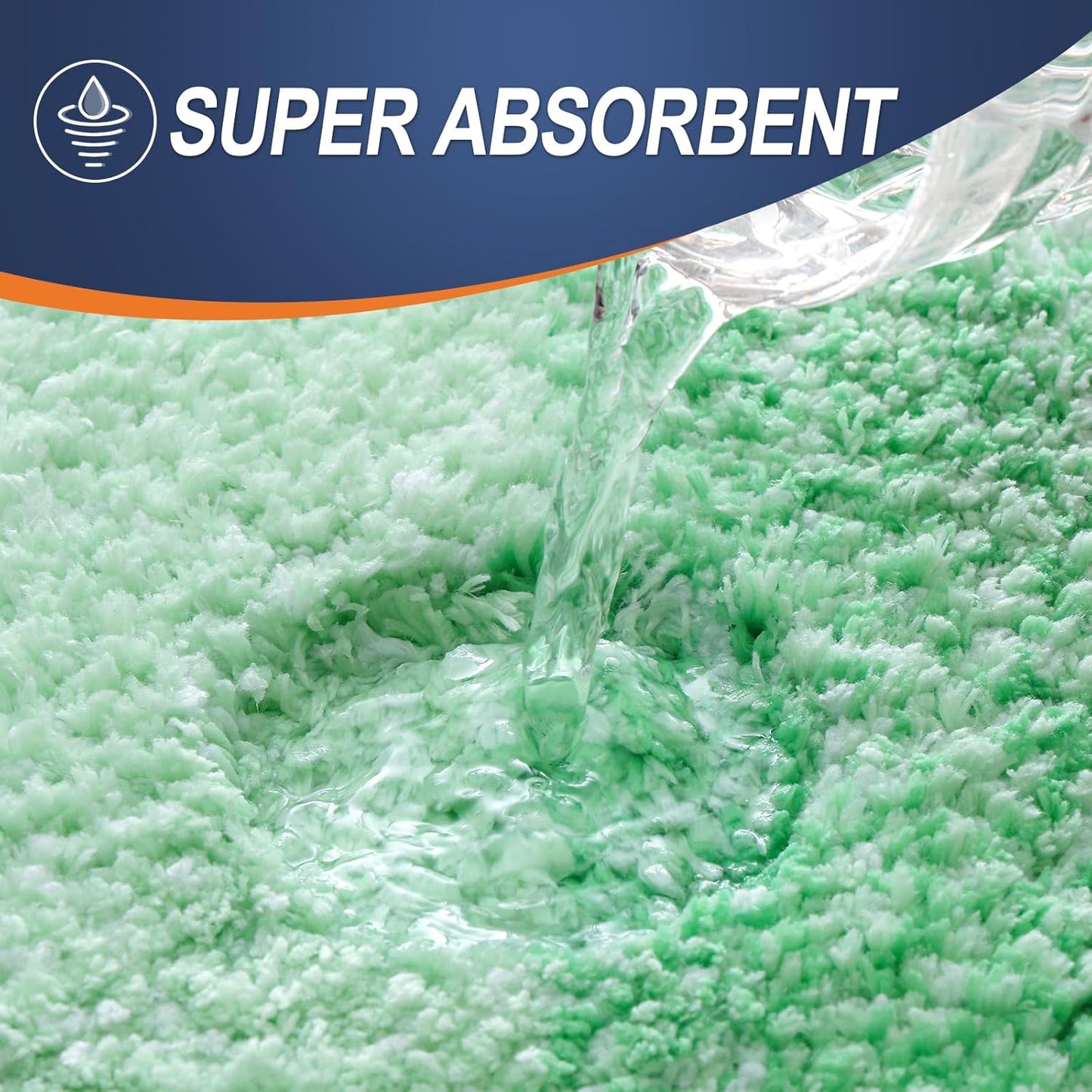 OLANLY Bathroom Runner Rugs 47x17, Extra Soft Absorbent Microfiber Bath Rugs, Rubber Backing, Quick Dry, Machine Washable Bath Mats for Bathroom Floor, Tub and Shower, Home Decor Accessories, Green