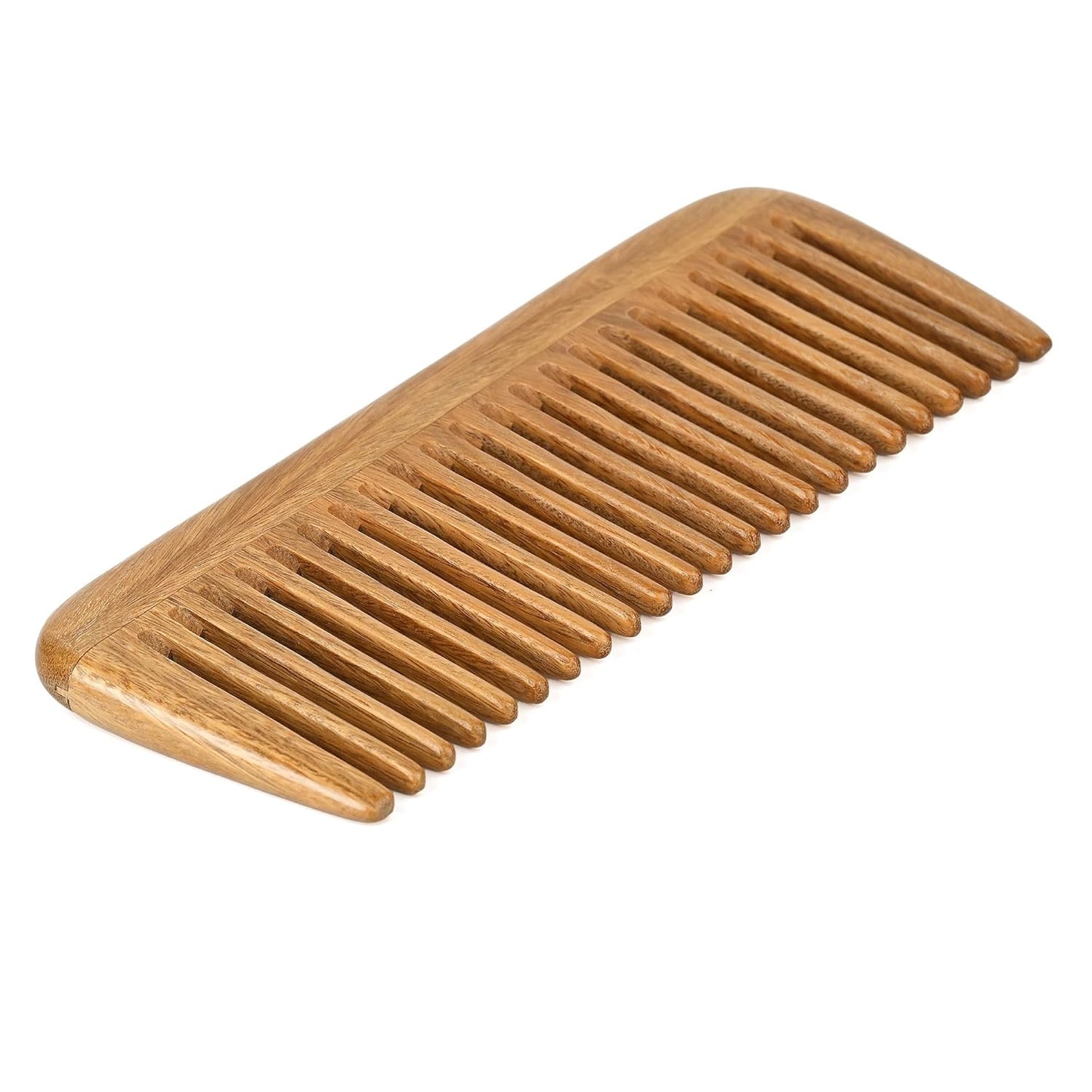 Onedor Handmade 100% Natural Green Sandalwood Hair Combs - Anti-Static Sandalwood Scent Natural Hair Detangler Wooden Comb (Wide Tooth Pocket Comb)
