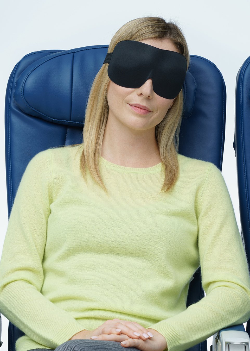 Travelrest Tranquility Sleep Mask with Ear Plugs & Carry Pouch for Home or Travel - Airplane Sleep Mask, Soft Sleep Eye Mask - Total Blackout for Restful Sleep with Adjustable Straps - 2 Pack