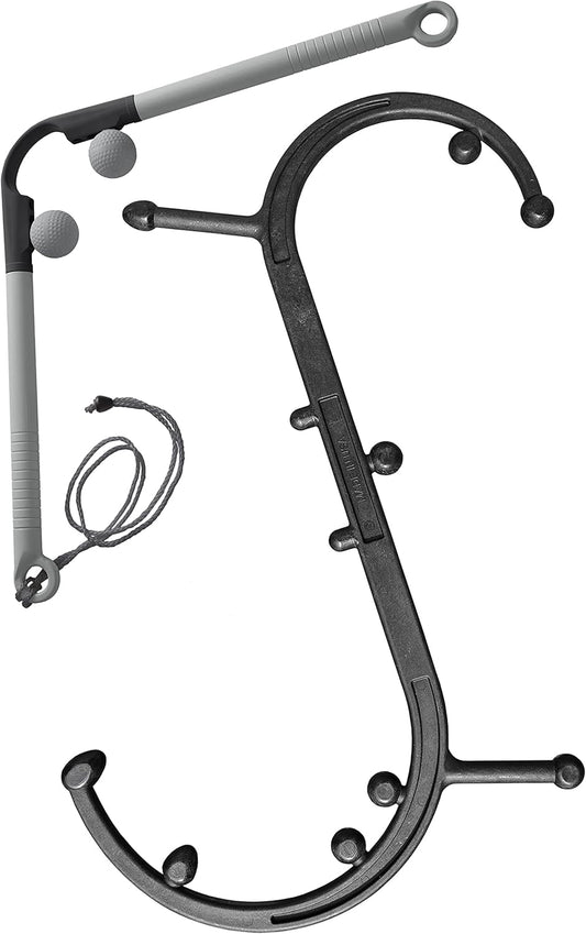 Body Back Buddy Headache Care Bundle: Buddy Classic Black 2.0 and AccuMassage Trigger Point Massage Tools, Neck Massager and Back Massagers, Massage Cane, Muscle Knot Remover (Black)