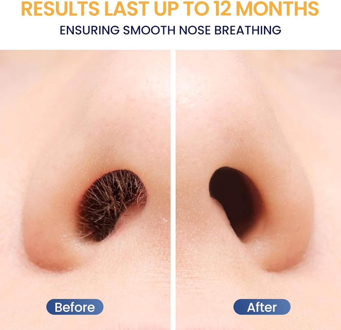 SUERBEATY 60 Pcs Nose Wax Sticks, Hair Wax Applicator with Disposable Spatulas for Nostril Cleaning, Ear Face Hair Removal for Men Women, Painless