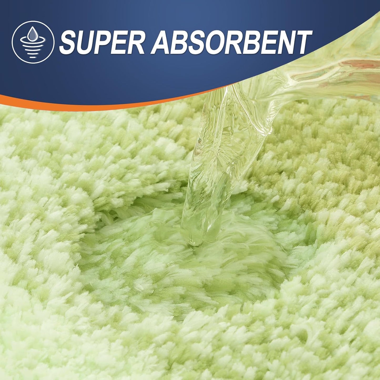 OLANLY Bathroom Rugs Mat 24x16, Extra Soft Absorbent Microfiber Bath Rugs, Rubber Backing, Quick Dry, Machine Washable Bath Mats for Bathroom Floor, Tub and Shower, Home Decor Accessories, Light Green