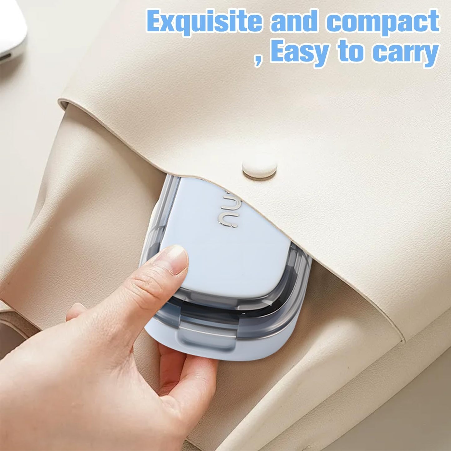 Pill Cutter Splitter for Small and Tiny Pills, Larger Pills, Echu Pill Cutter, Adjustable 1/2 1/4 Splitter with Improved Sharp Blade, Accurate Centering Alignment Device (White)