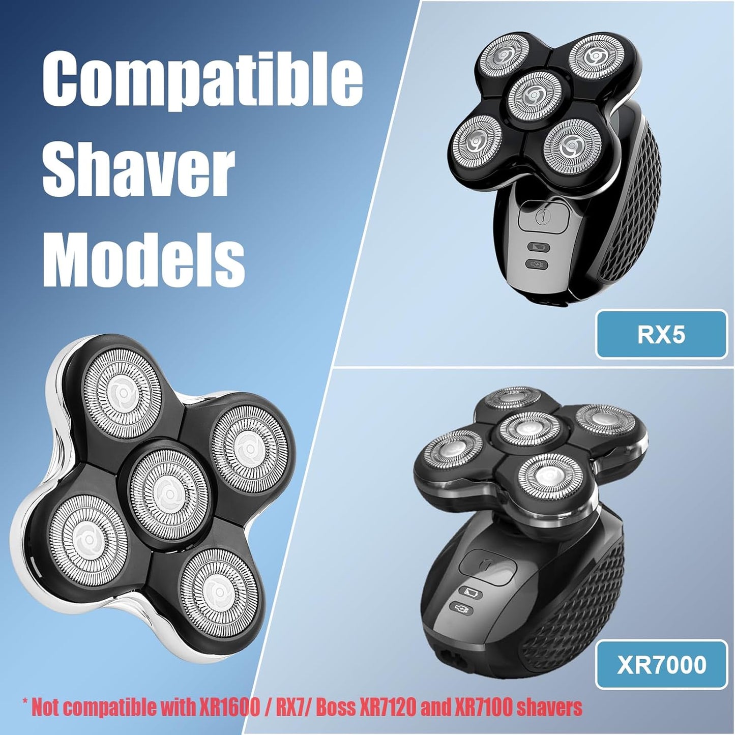 Shaver Replacment Heads Compatible with Remington Balder Pro XR7000 Head Shaver (3 Packs)
