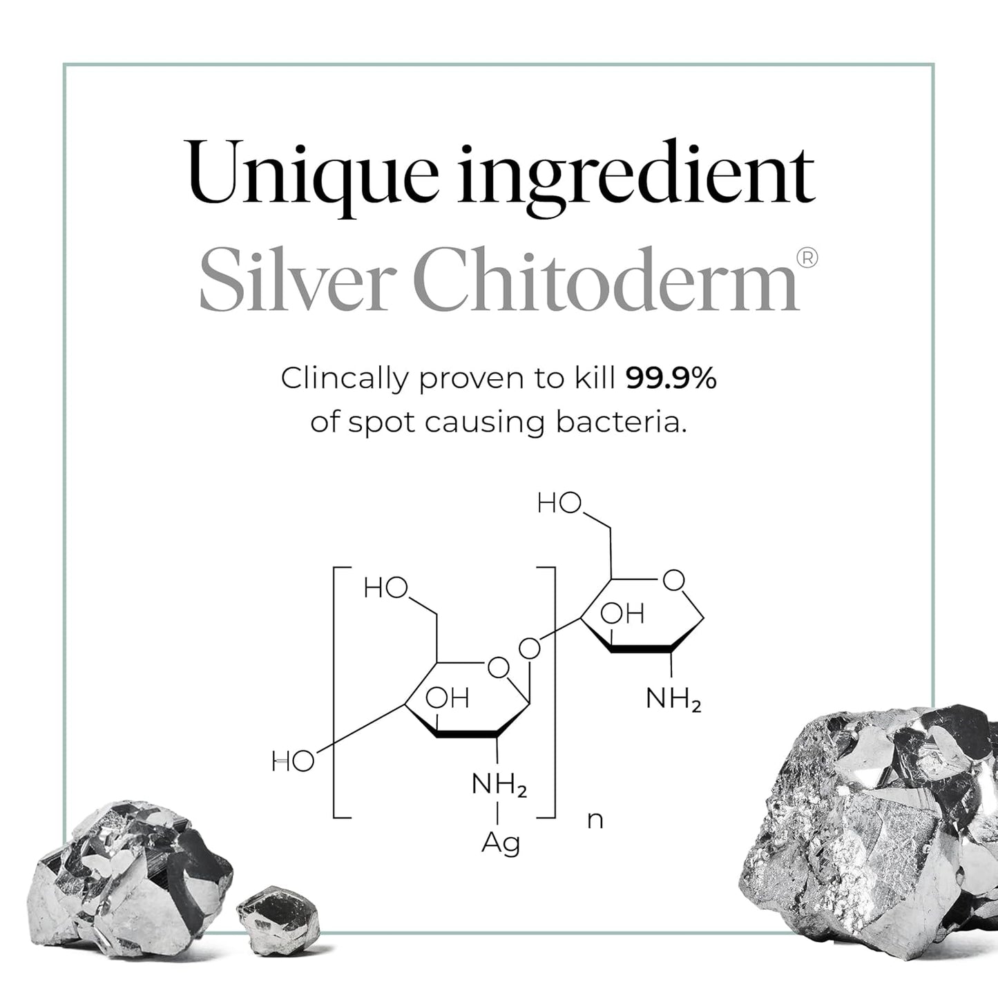 47 Skin | Hydrating Face Serum with Silver Chitoderm for ALL Skin Types | Clears Acne, Prevents & Heals Breakouts & Blemishes, Repairs Scars | Moisturises and Nourishes For Smooth Skin | 30ml