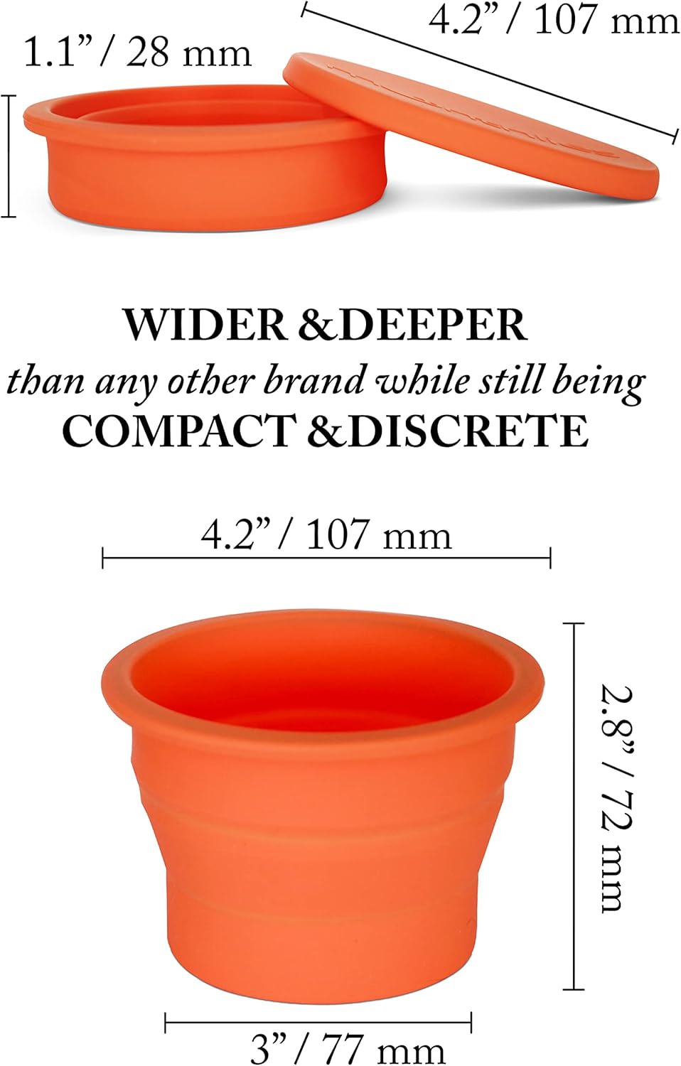 Menstrual Cup Sterilizer, Period Disc Cleaner, Period Cup or Menstrual Disk Travel Wash Case, Multi-Use Shaker for Cleaning or Storage Container, Reusable Menstral Sanitizer (Coral)