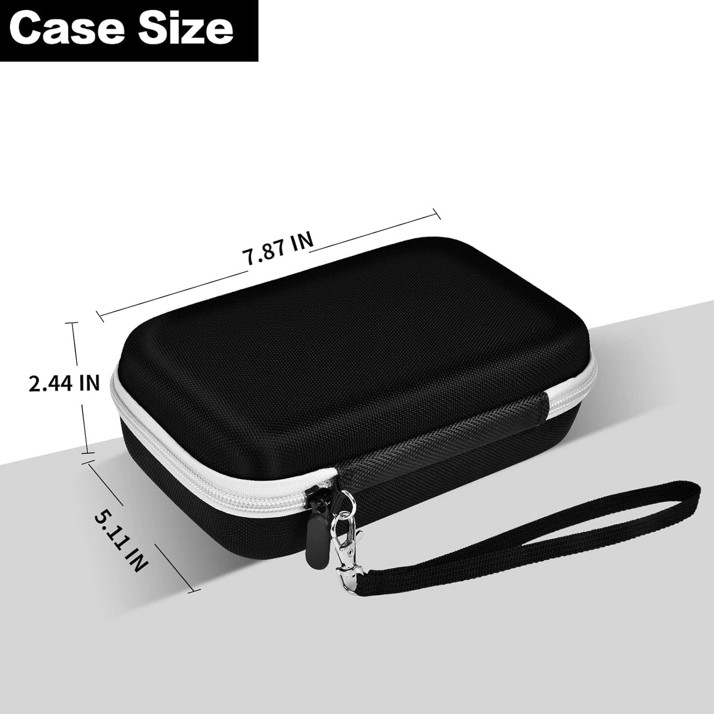 Case for Andis Professional T-Outliner Beard & Hair Trimmer, Model GTO 04780/04710/04603/04775, with Mesh Pocket for Attachment Set - Bag Only (Black+Black Inner)