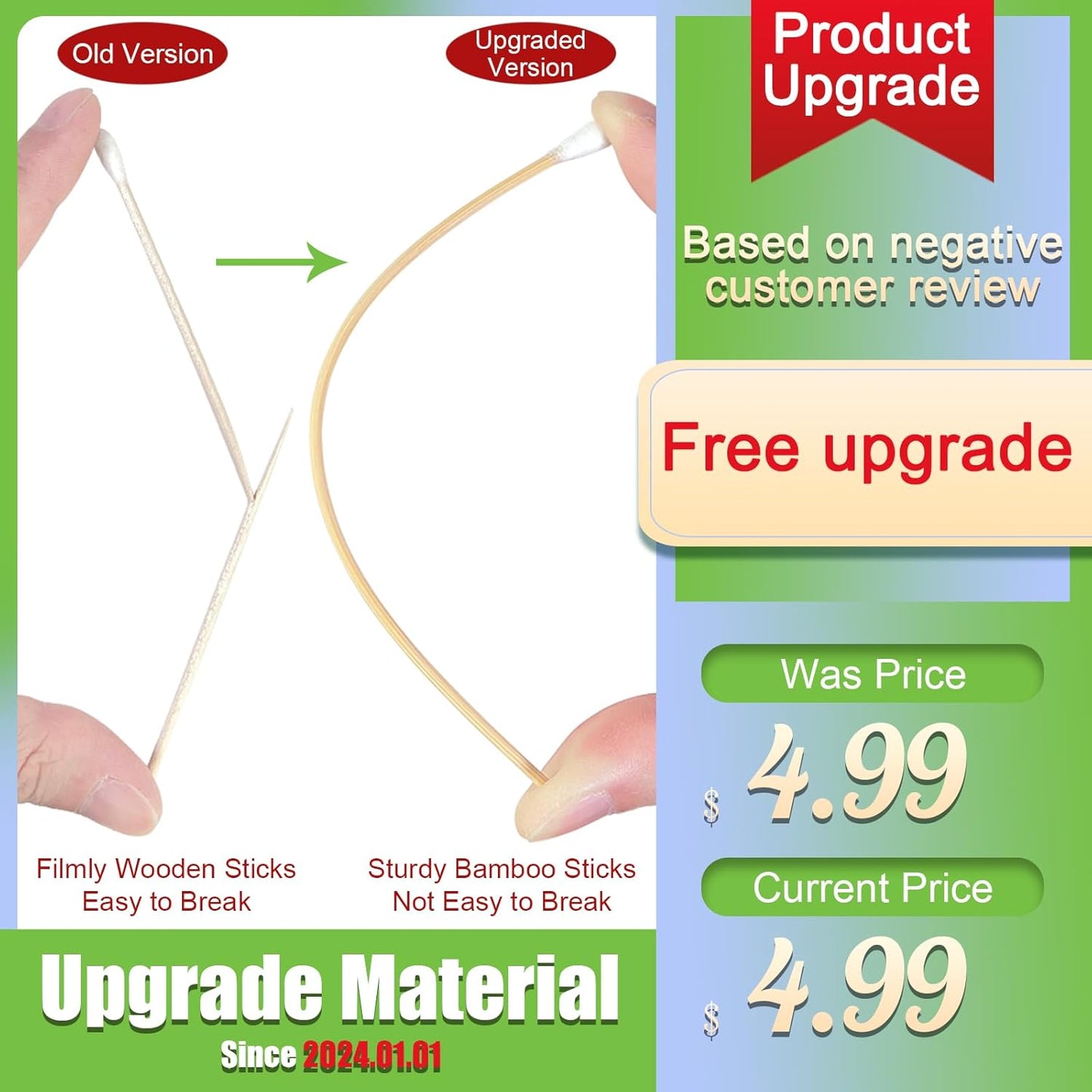 200 PCS Long Wooden Cotton Swabs, Cleaning Cotton Sticks with Wood Handle for Oil Makeup Gun Applicators, Eye Ears Eyeshadow Brush and Remover Tool, Cutips Buds for Baby and Home Accessories