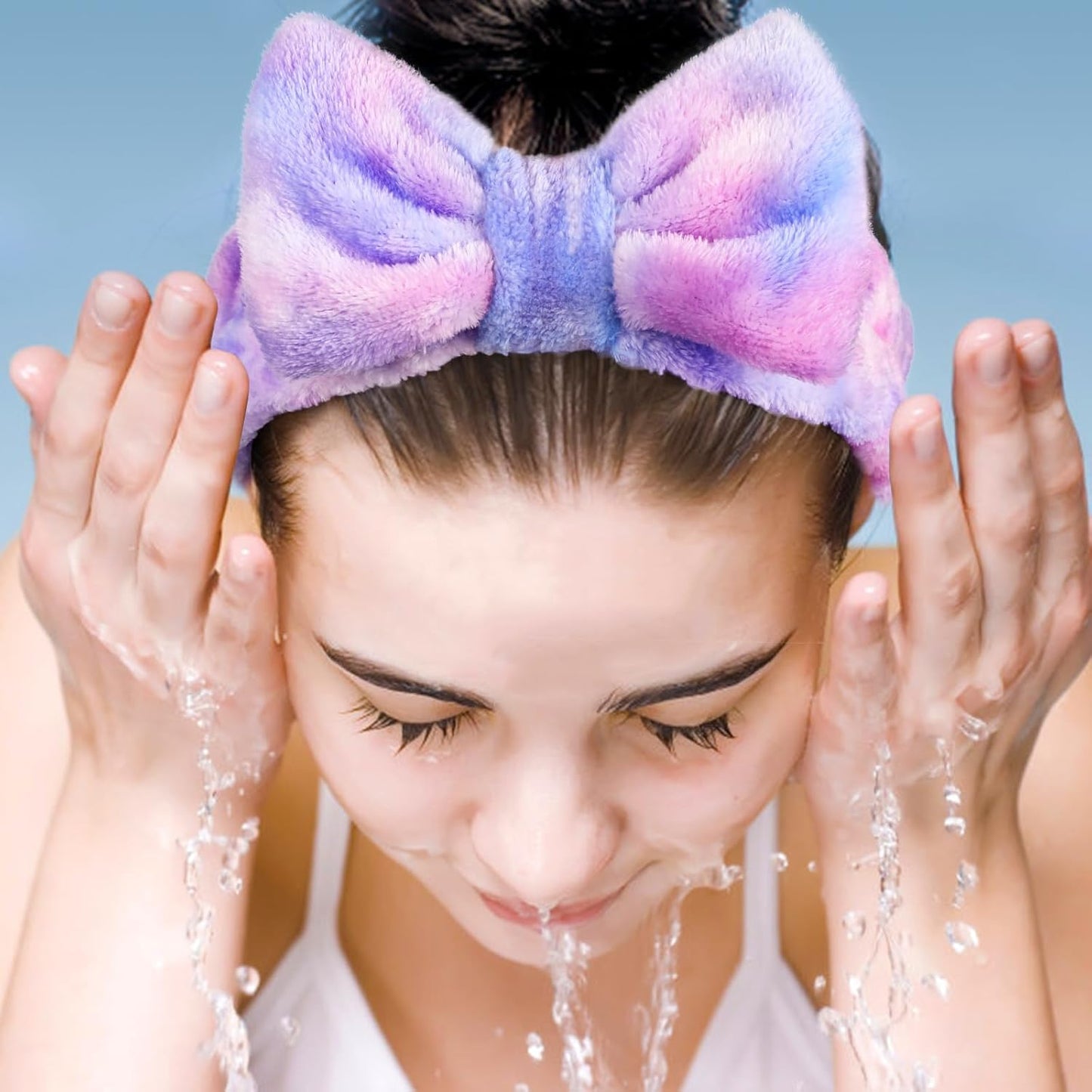 6 Pack Spa Headband for Women Makeup Skincare Headband Soft Coral Fleece Bow Hairband Goody Bag Stuffers Party Favors Christmas Stocking Stuffers for Woman Adult Teen Spa Gifts For Women Gifts Basket