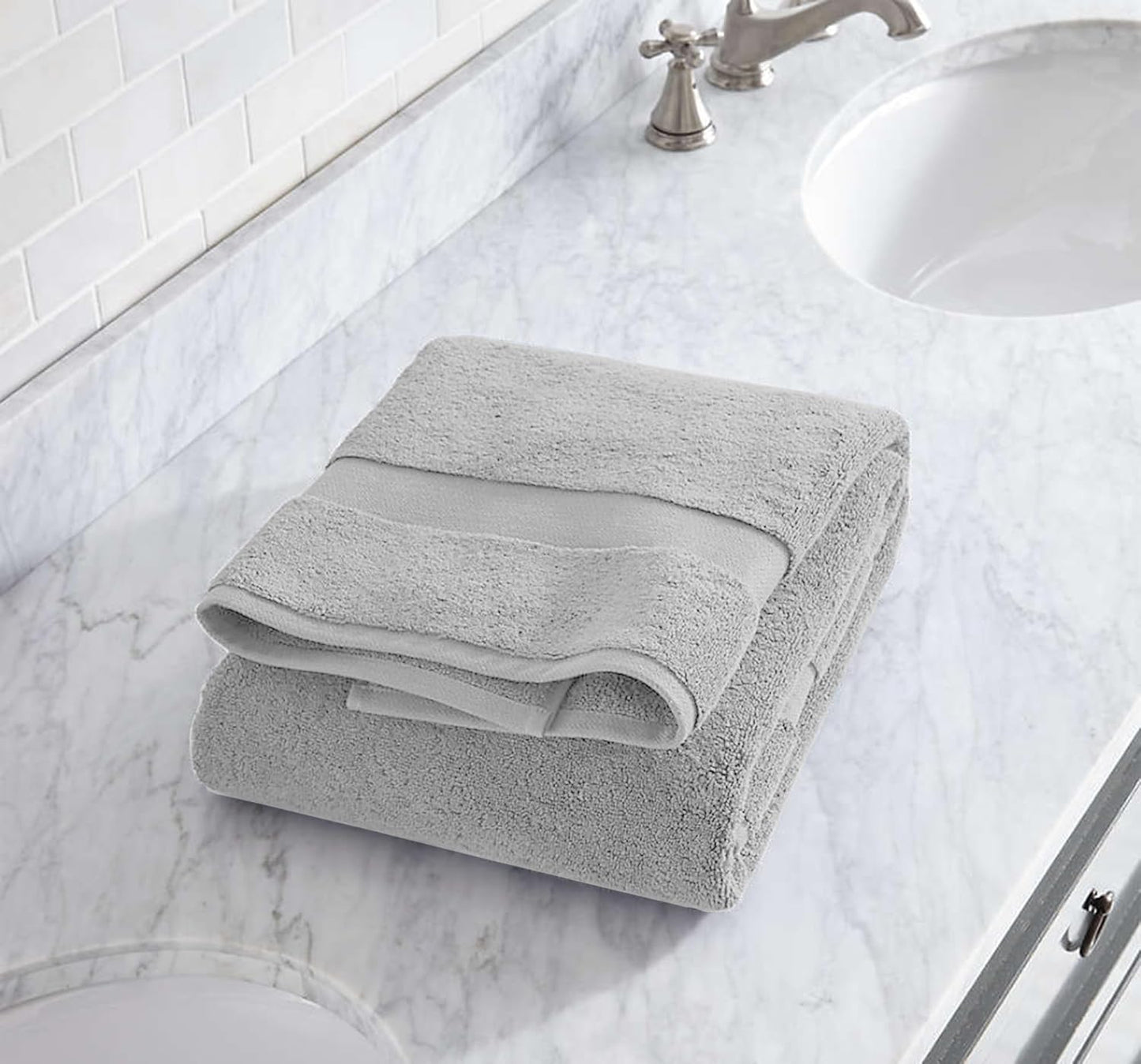 Delara 100% Organic Cotton Towels 650 GSM Plush Feather Touch Quick Dry Bath Towel, Pack of 4 GOTS Certified, Oeko-Tex Green Certified, Organic Cotton Bath Towel, 30"X58"