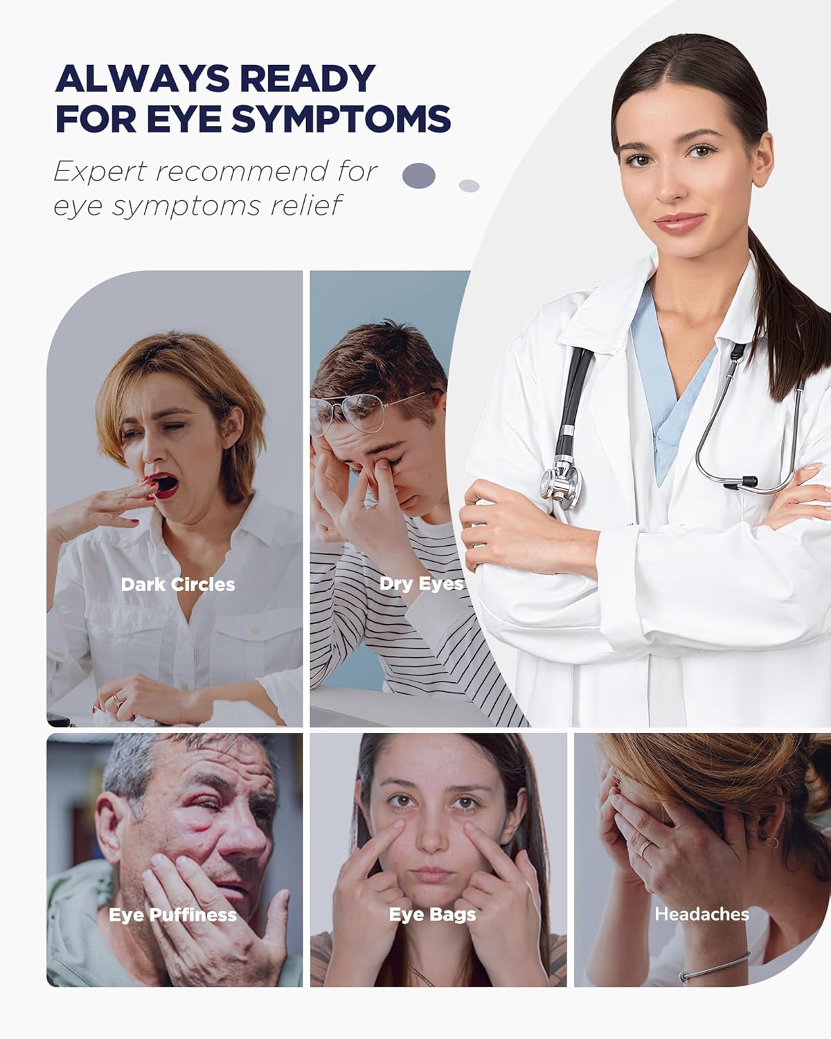 3D Cooling Sleep Mask with Double Coldfocus Gel - Frozen Cold Gel Eyes Mask with Contoured Blackout Hot & Cold Therapy for Women, Men Sleeping on Airplane Traveling for Migraine, Dry Puffy Eye,2 Packs