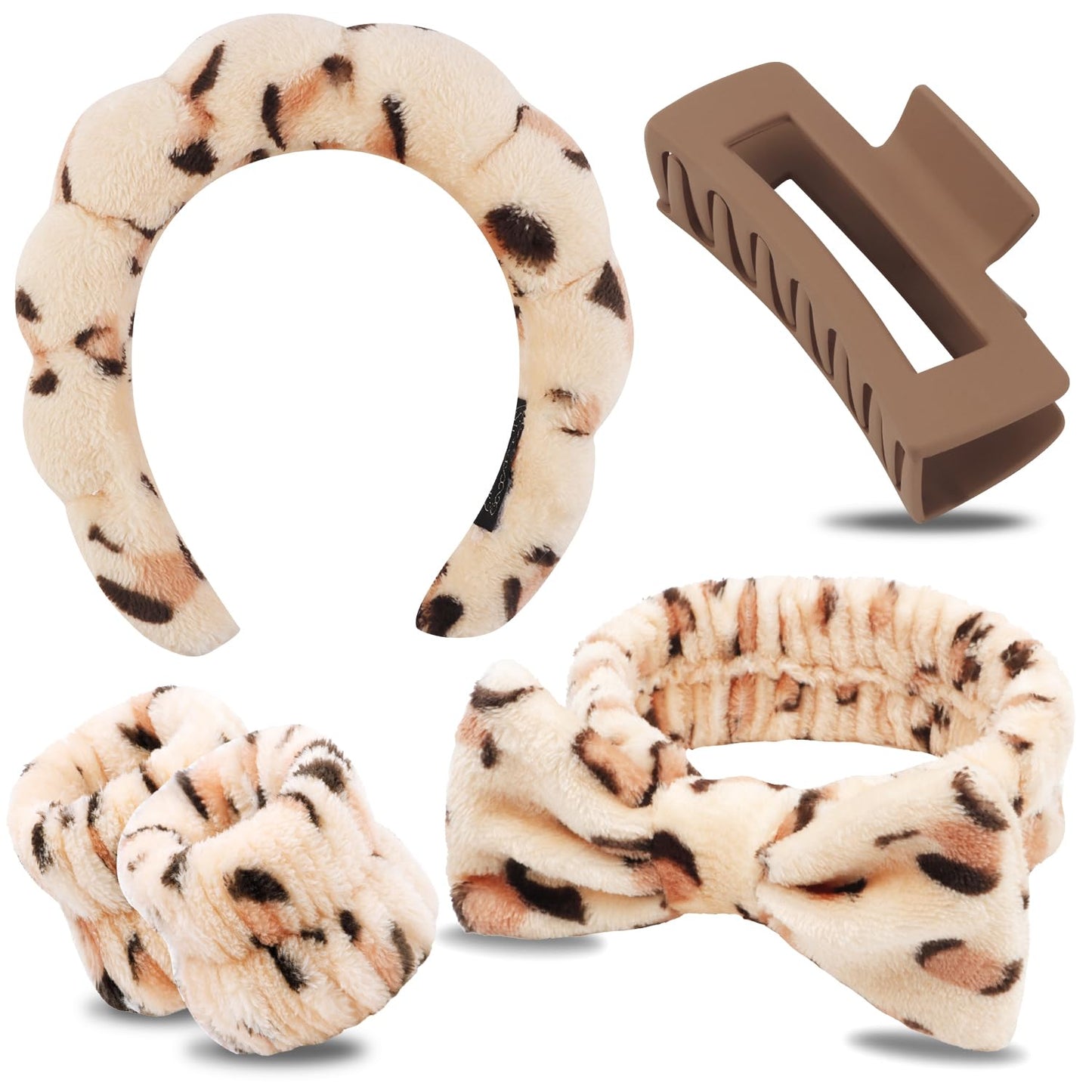 Chanaco Spa Headband, Skincare Headband, Headband for Washing Face, Makeup Headband, Wrist Towels for Washing Face, Face Wash Headband, Teen Girl Gifts Trendy Stuff, Hair Accessories for Women