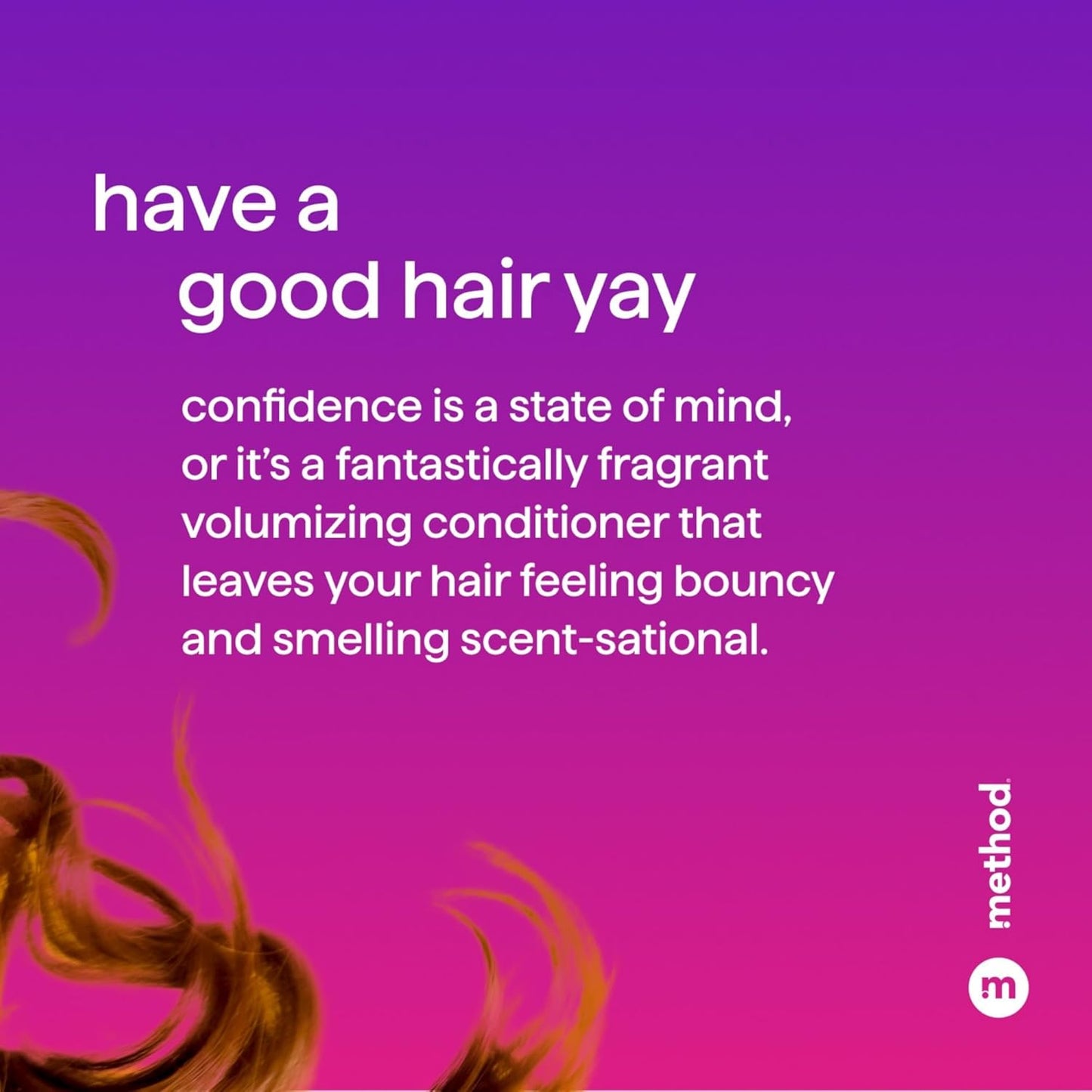 Method Volumizing Conditioner, Pure Peace with Rose, Peony, and Pink Sea Salt Scent Notes, Paraben and Sulfate Free, 13.5 oz (Pack of 1)