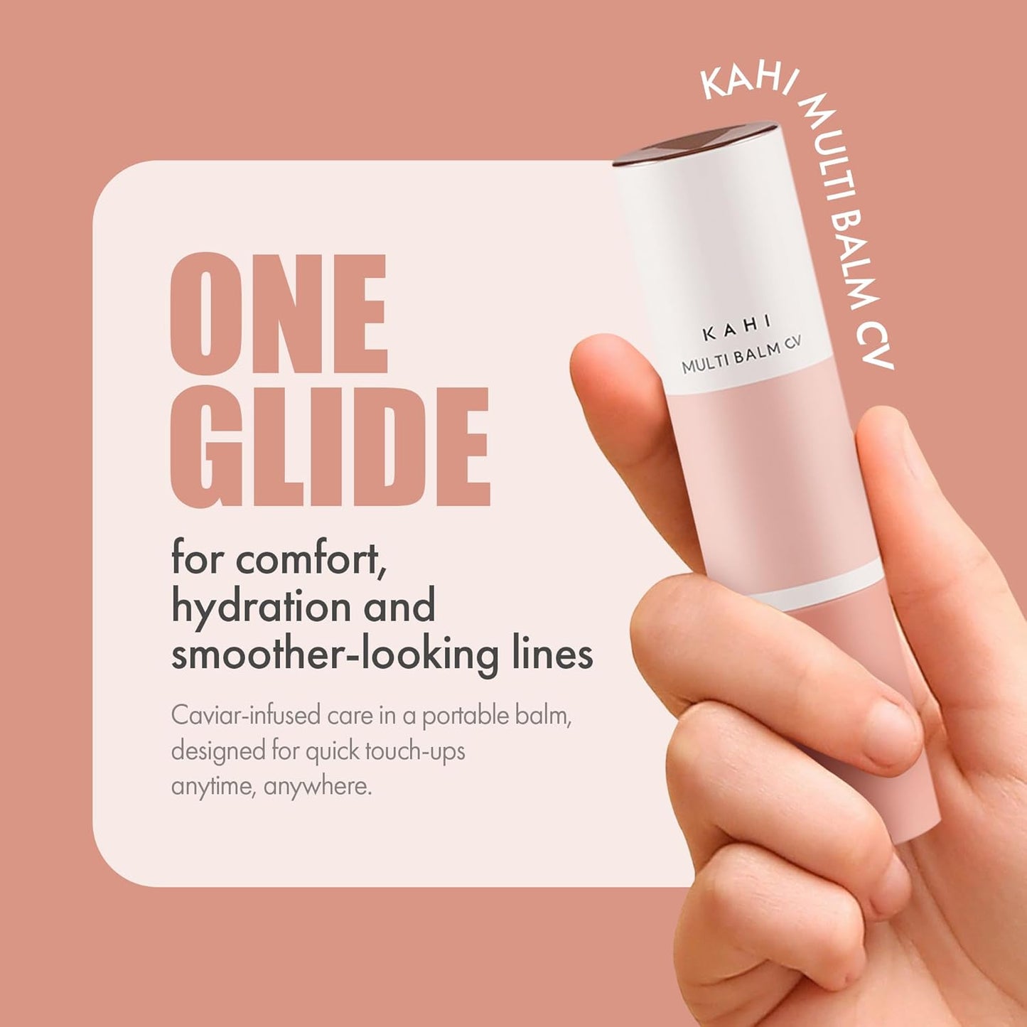 KAHI Multi Balm CV - All-in-One Age-Defying Balm Stick with Beluga Caviar Oil - 48HR-Hydrating Moisturizer for Under Eye, Cheeks, Neck, Lips - Luxury Korean Skincare (9g, 0.31 oz)