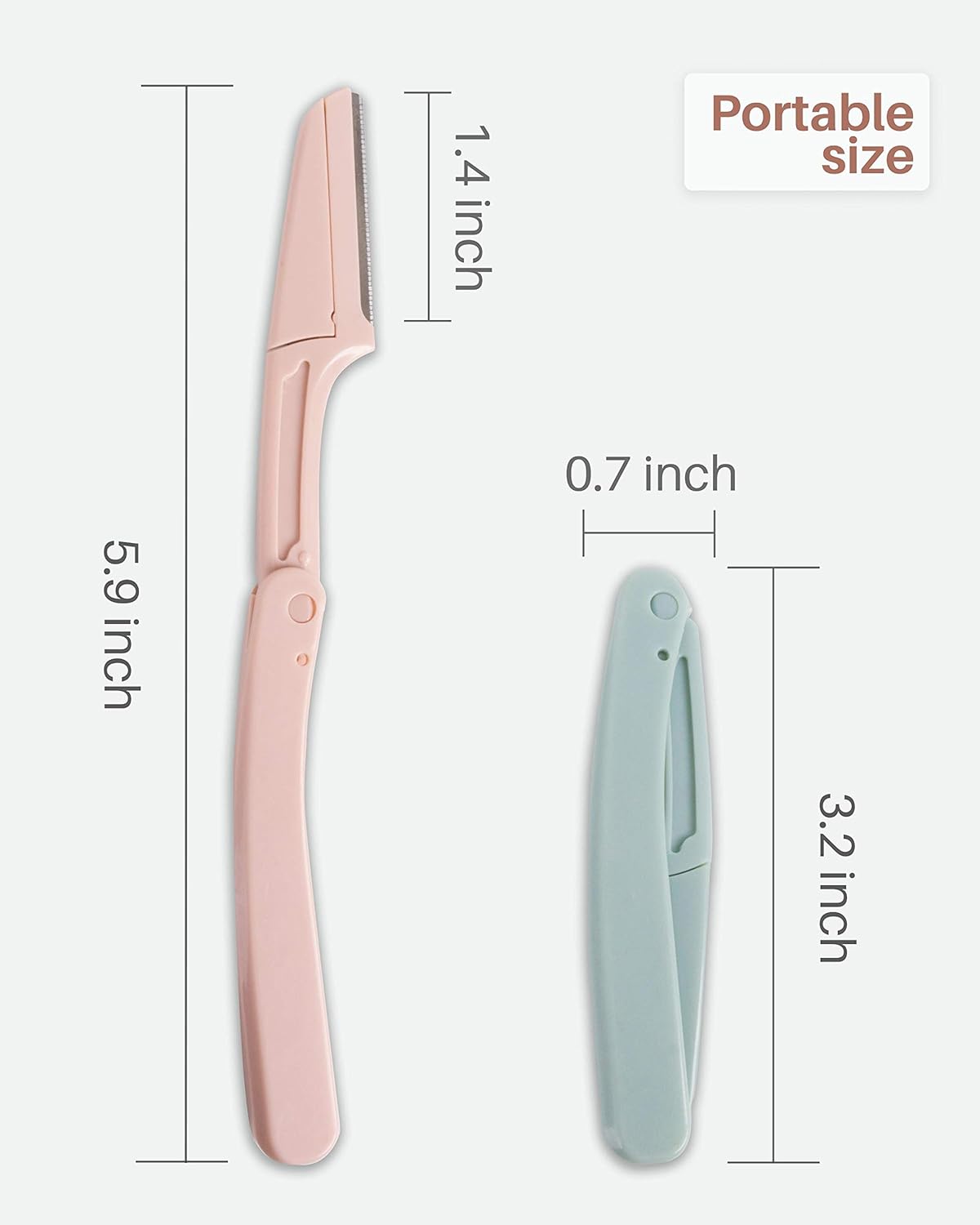 Eyebrow Razors for Women, 15 Pcs Safe Dermaplane Razor, Dermaplaning Tool for Face, Foldable Eyebrow Razor for Women and Men that Helps Smooth the Skin, 3 Colors