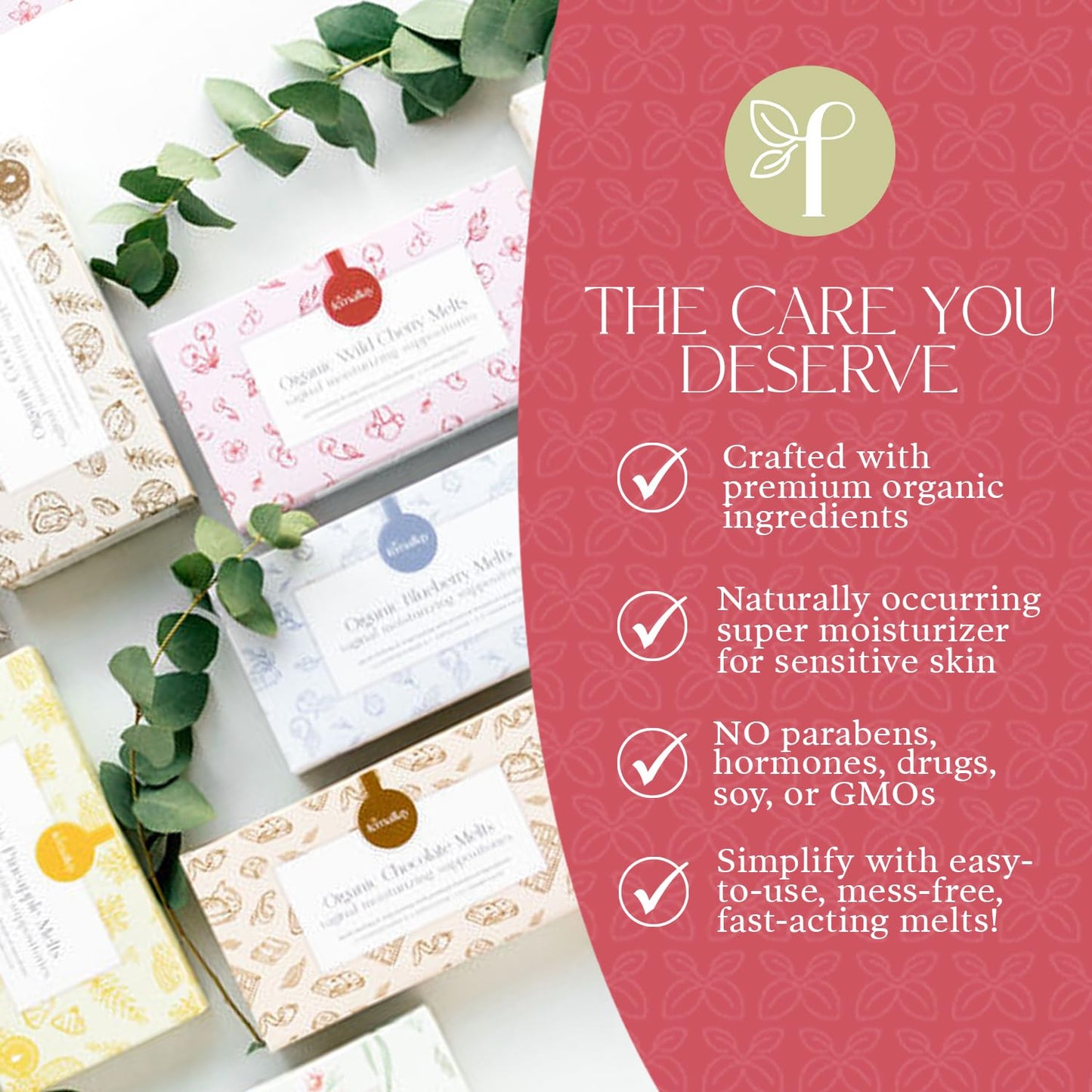 Femallay Organic Vaginal Moisturizing Suppositories – Chocolate 2 Pack – 100% Natural Relief for Dryness, Odor & Daily Feminine Discomfort – 14 Count + Applicator