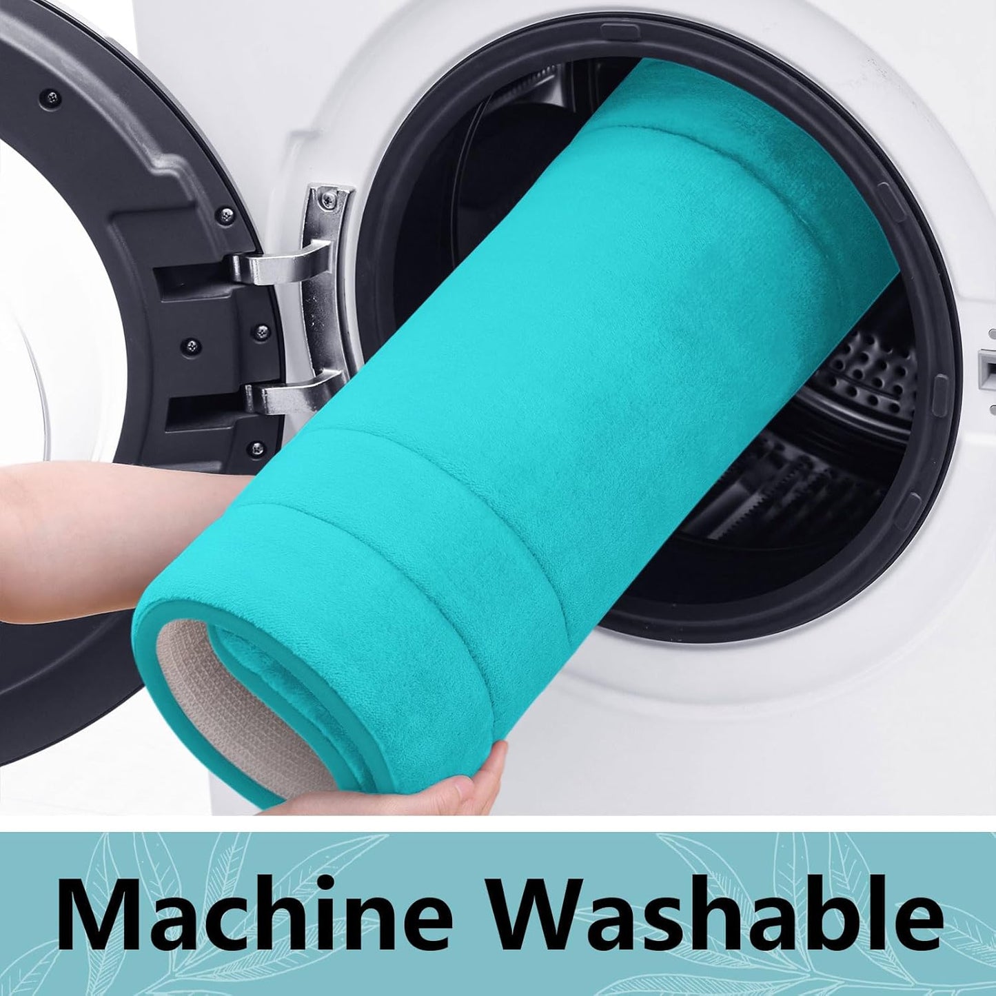 Arotive Memory Foam Bathroom Rug Mat 54x24, Ultra Soft and Absorbent Bath Mat, Machine Wash Dry, Comfortable Bath Rug Carpet for Bathroom Floor, Tub and Shower, Teal